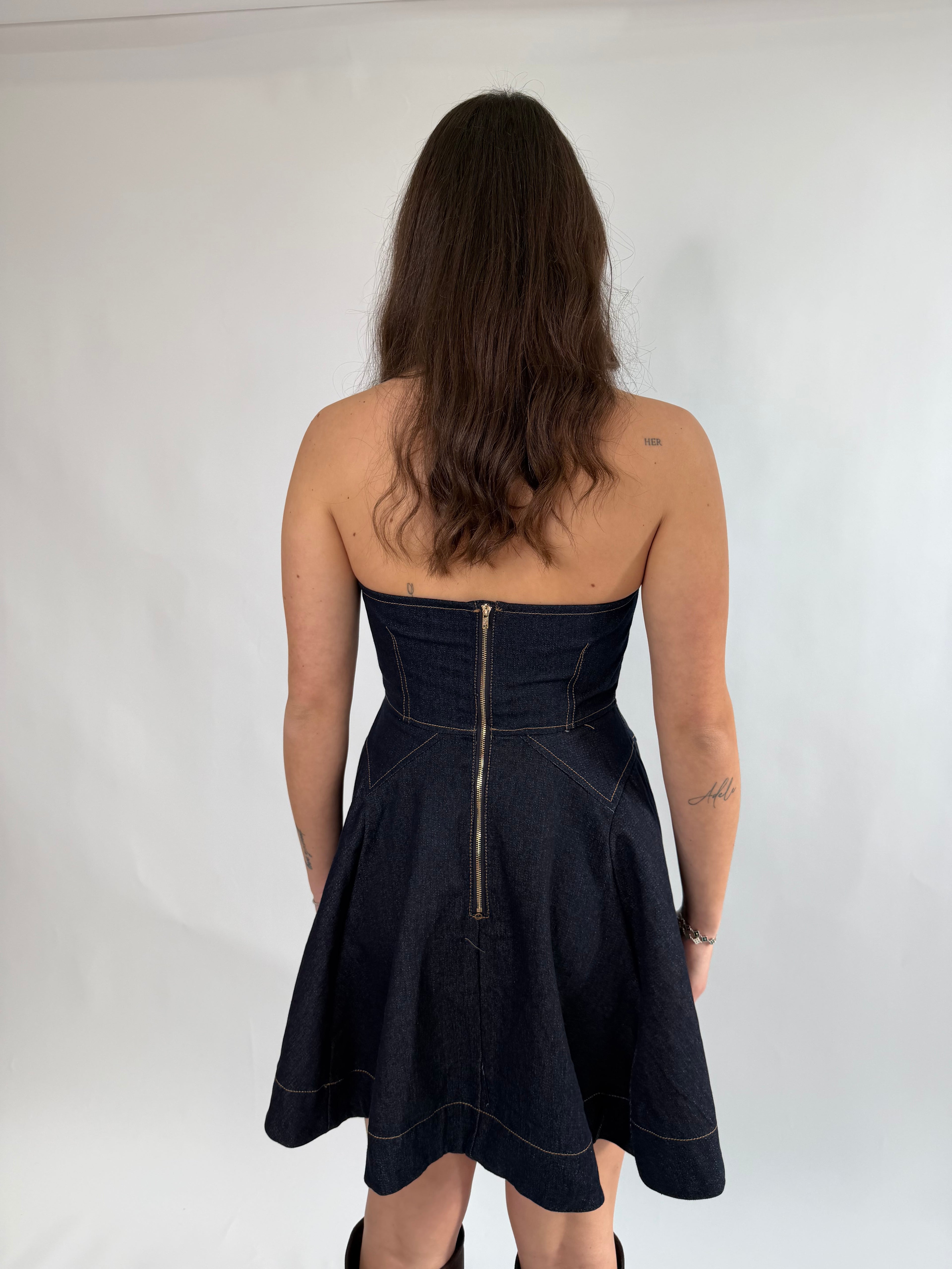 Vestito denim scuro