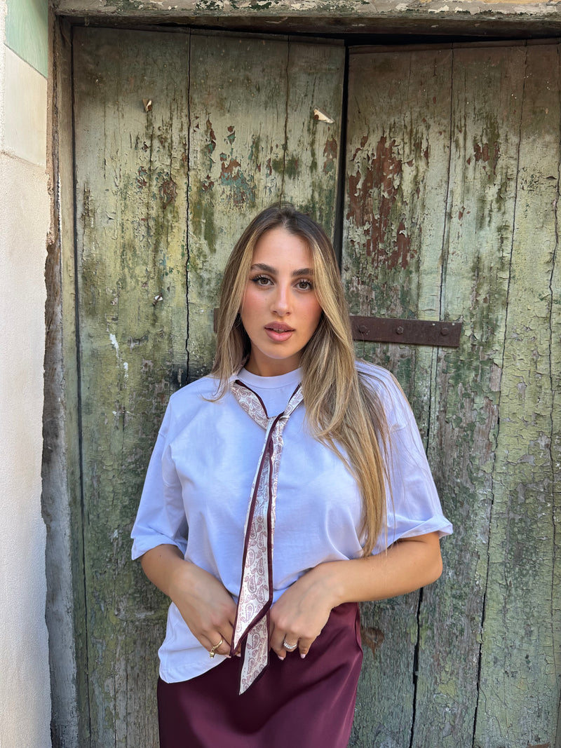 T shirt con foulard JUST WEST