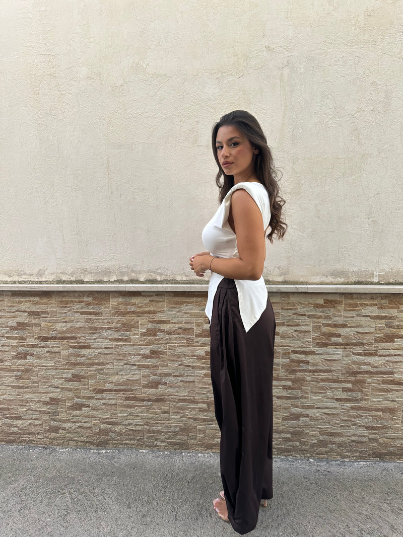 Pantaloni Rebecca marrone