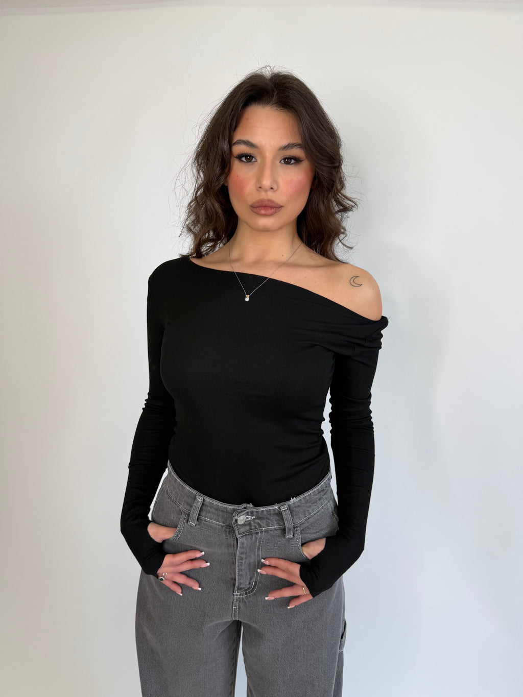 Maglietta basic nero 6399