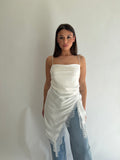 Top bianco lingerie Zay