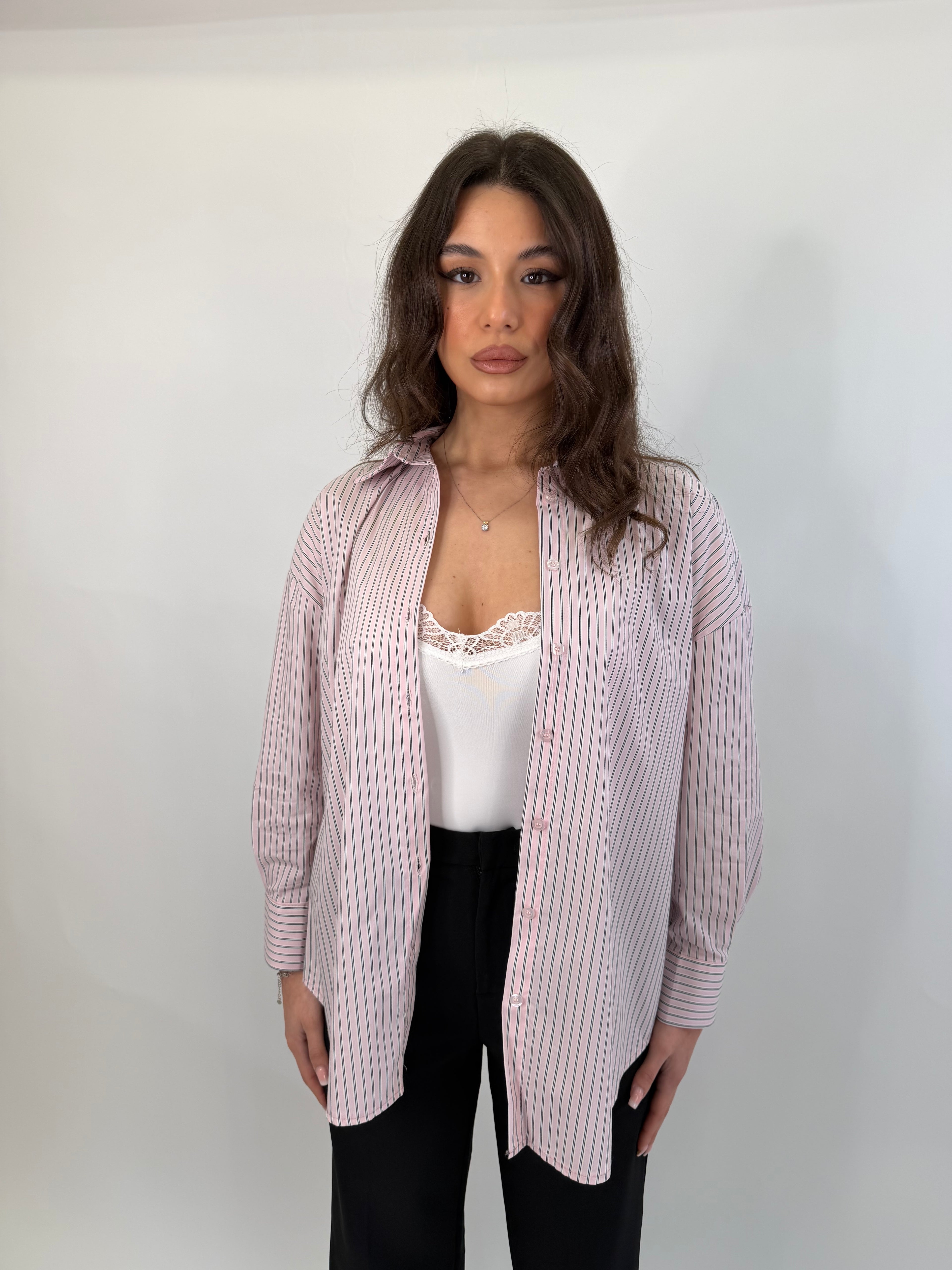 Camicia basic a righe