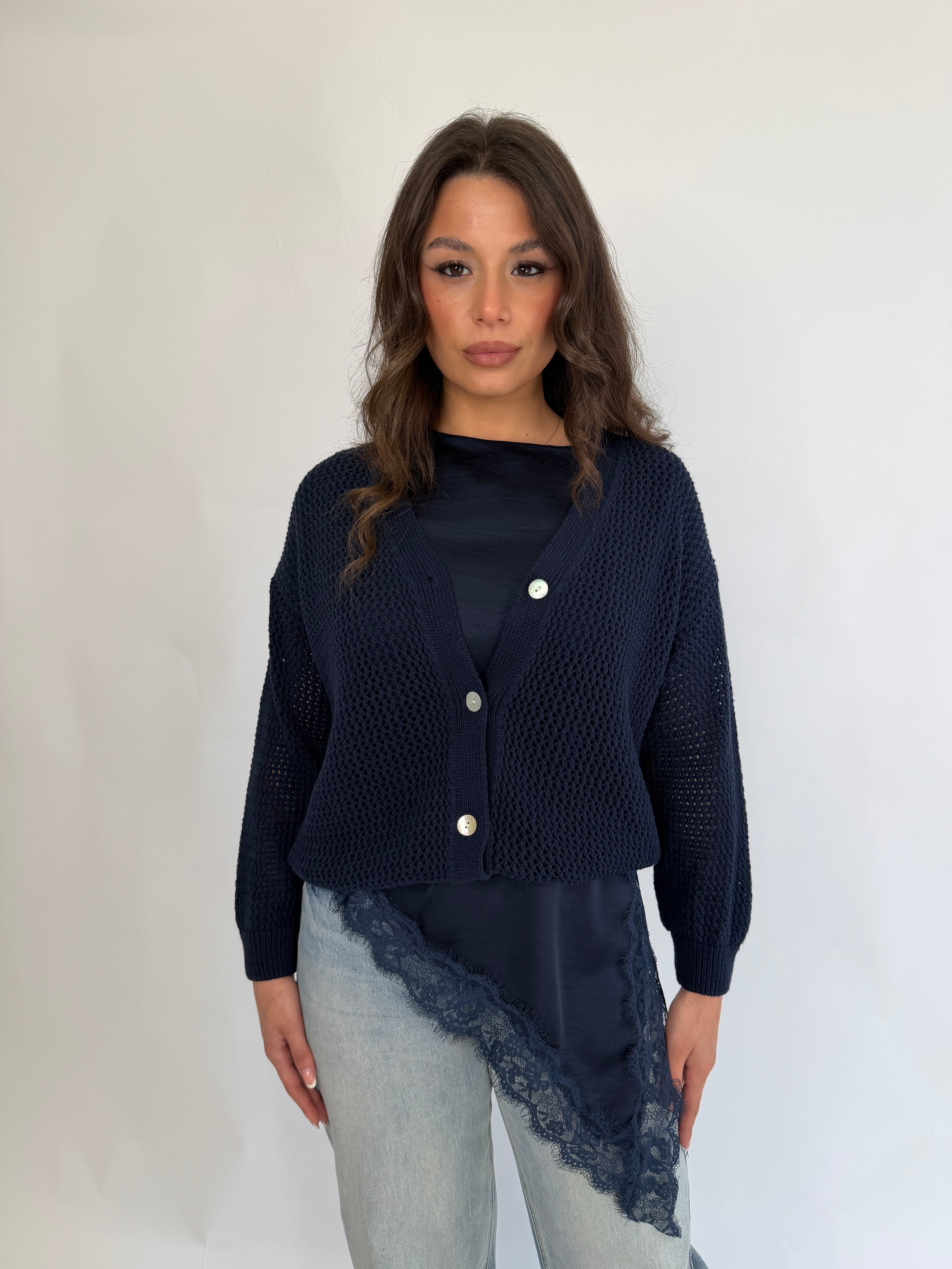 Cardigan traforato