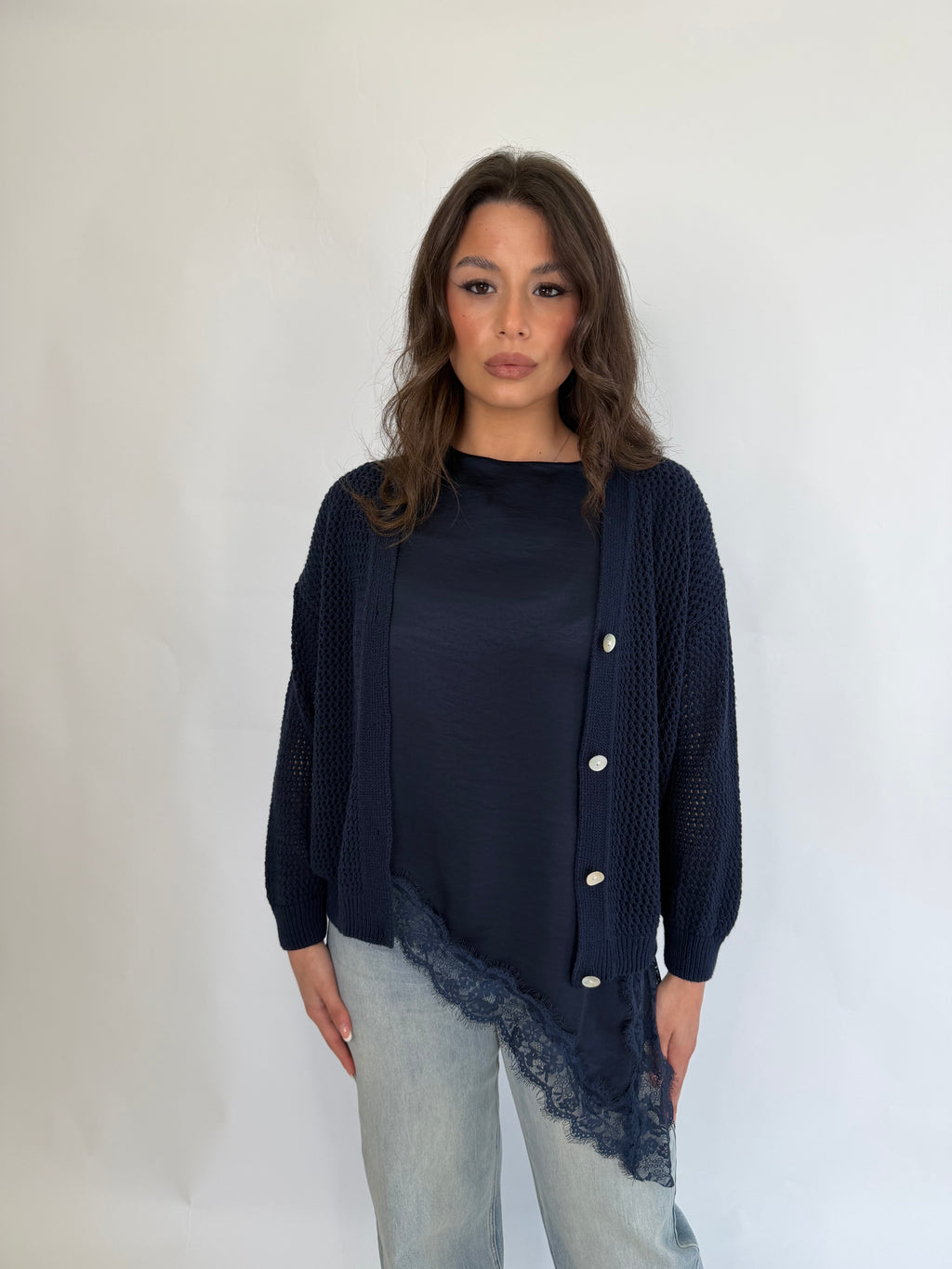 Cardigan traforato