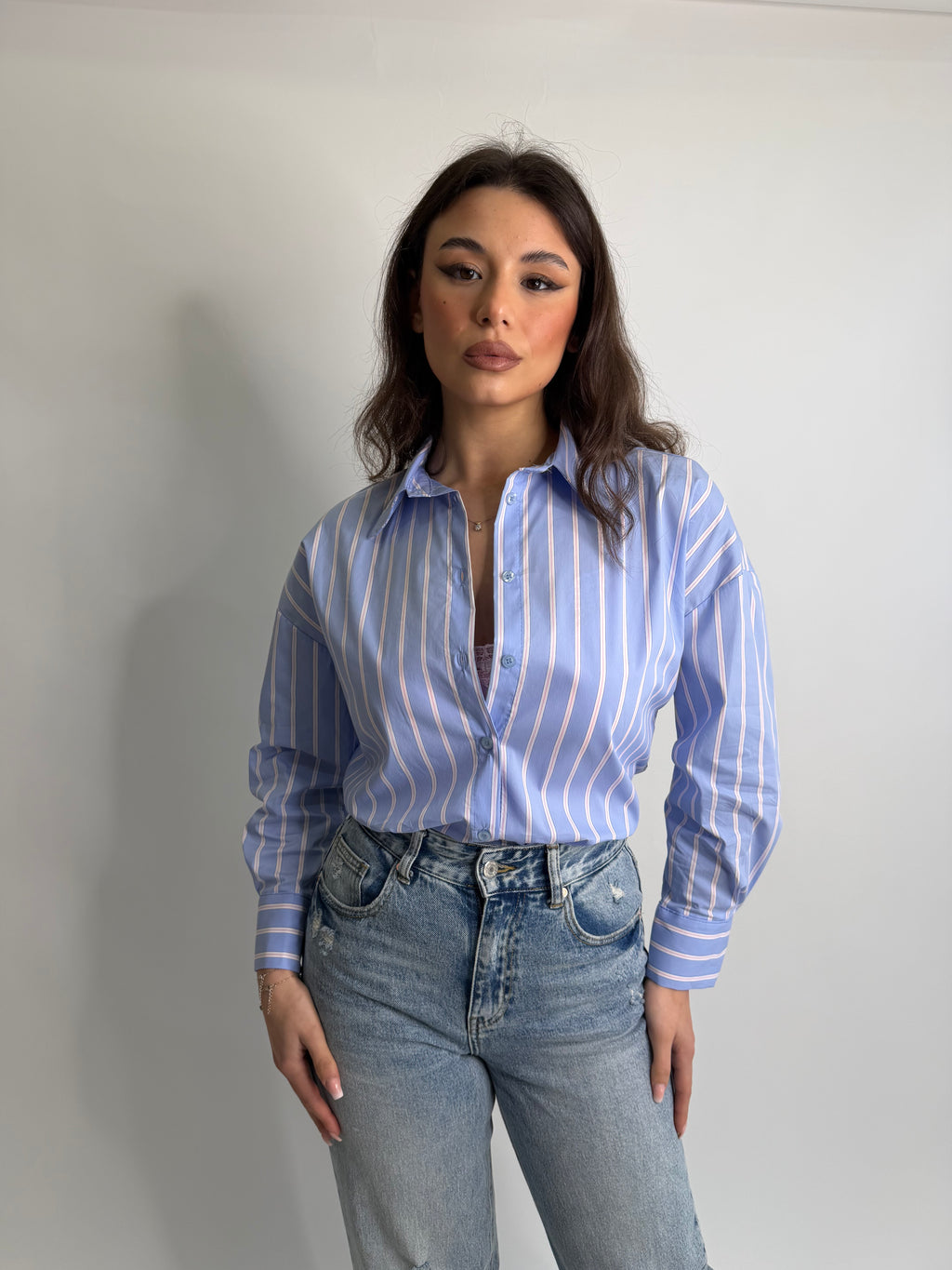 Camicia basic a righe