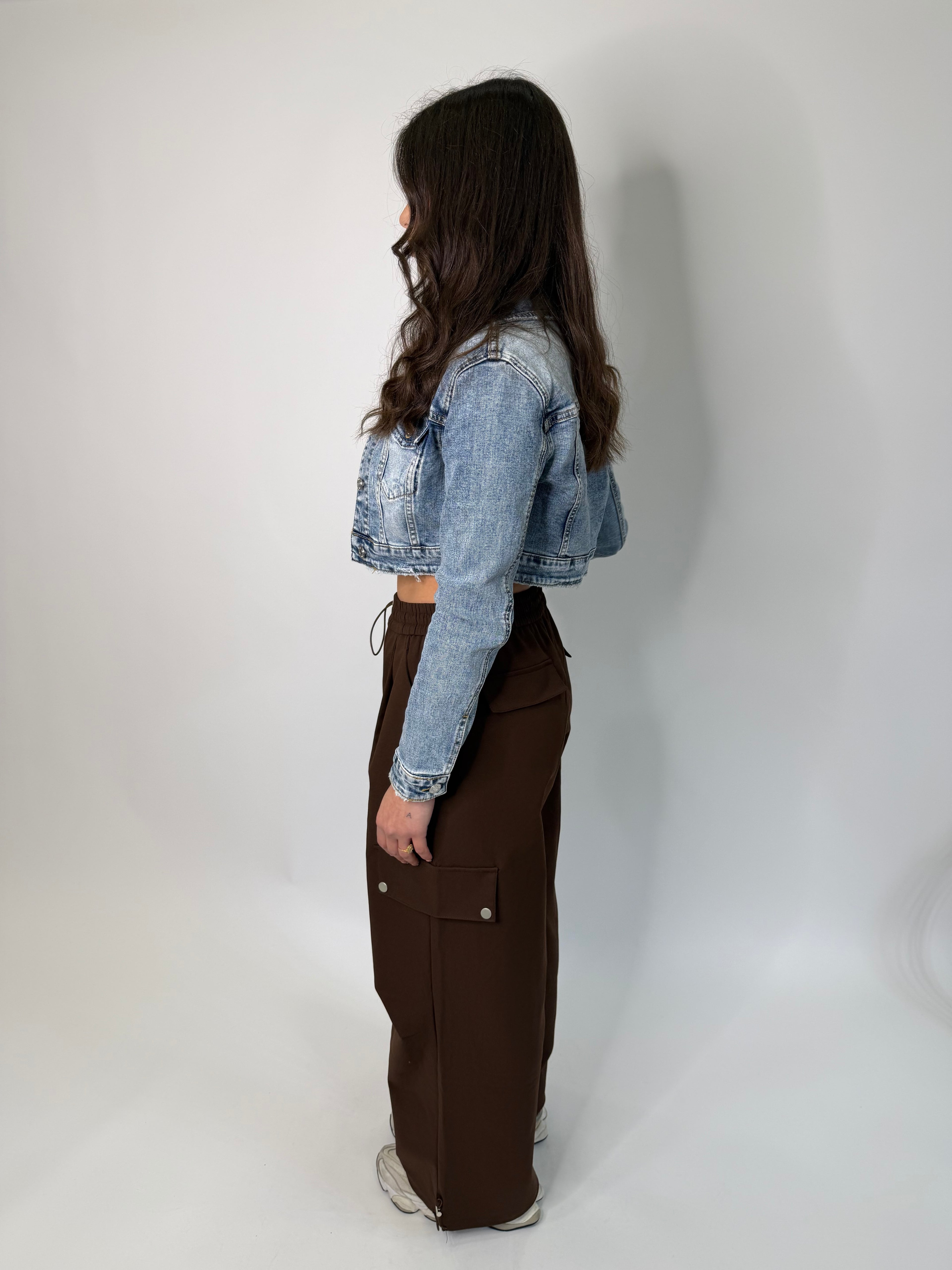 Pantalone cargo marrone