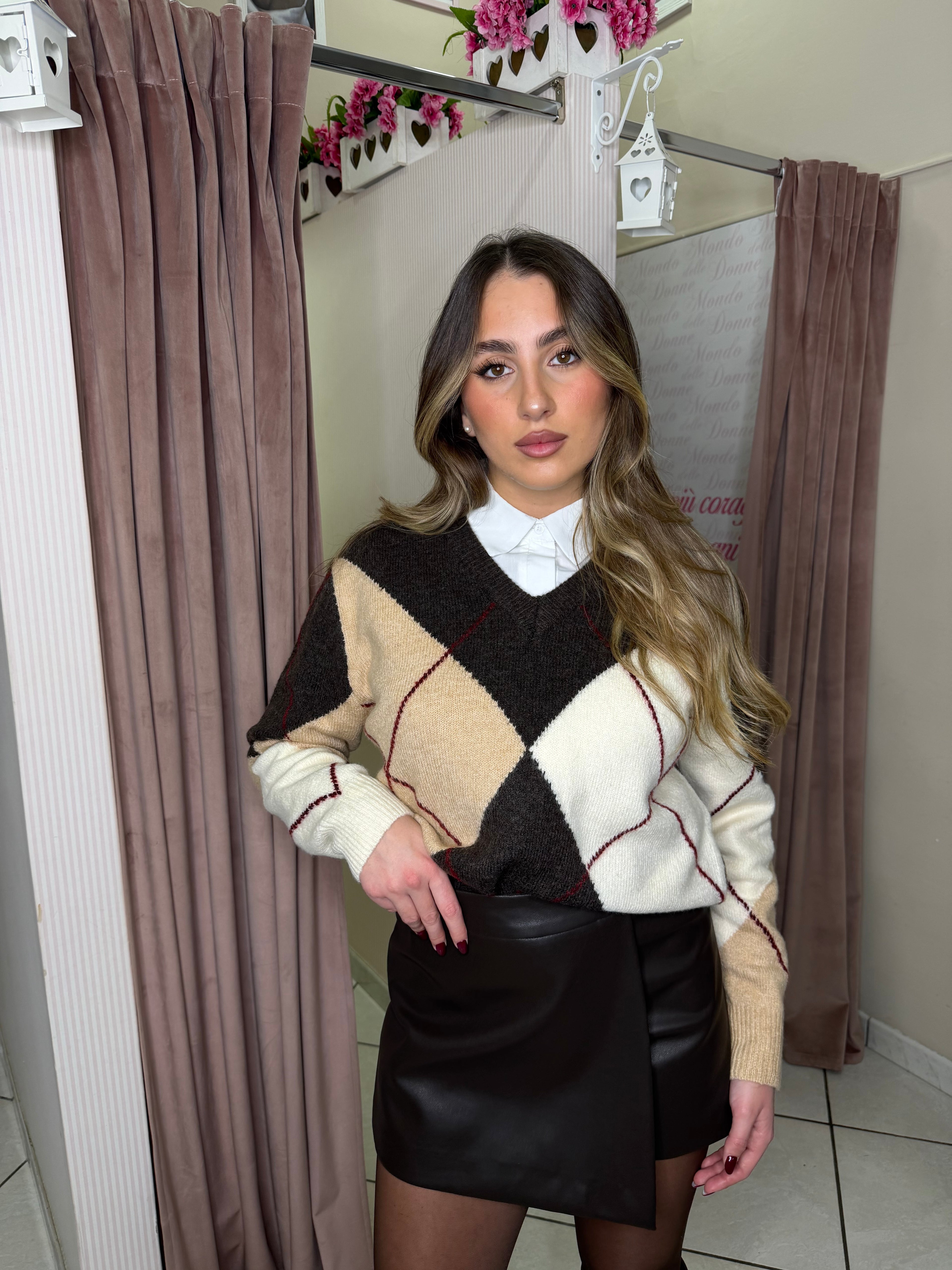 Pantaloncino simil pelle Margot