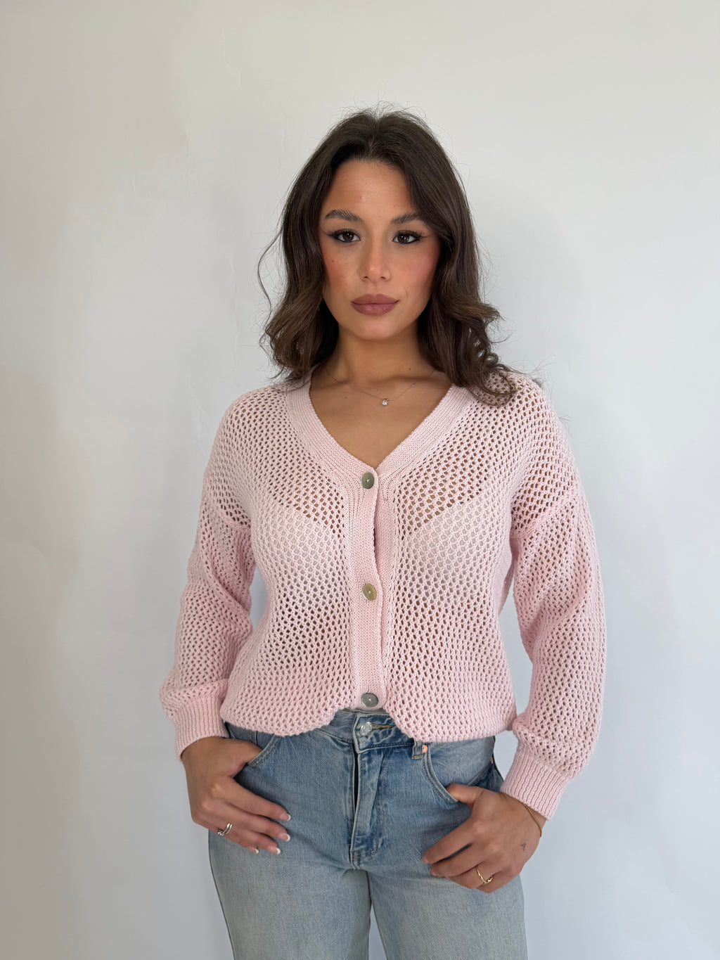 Cardigan traforato