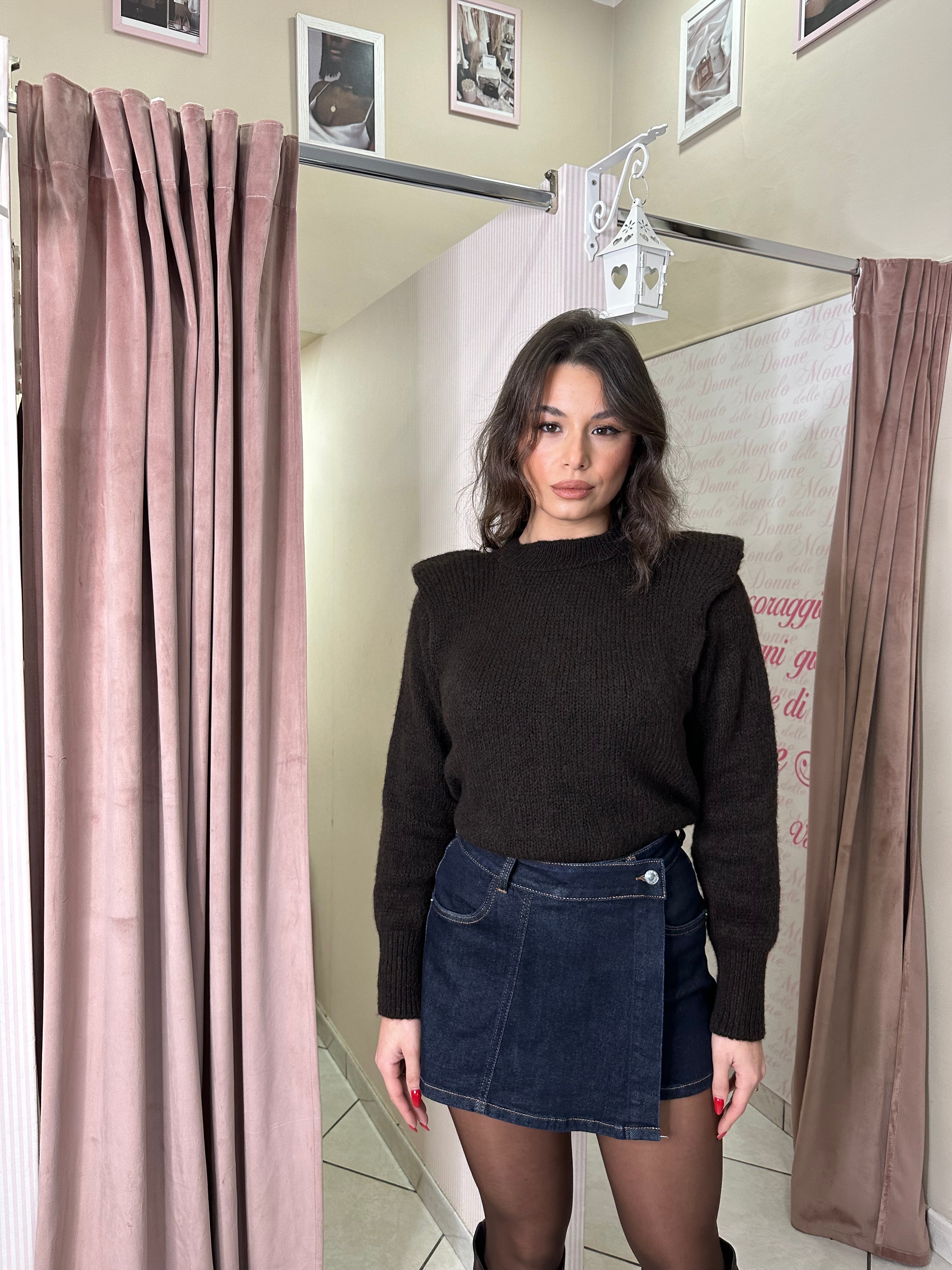 Pantalone a gonna incrociato denim