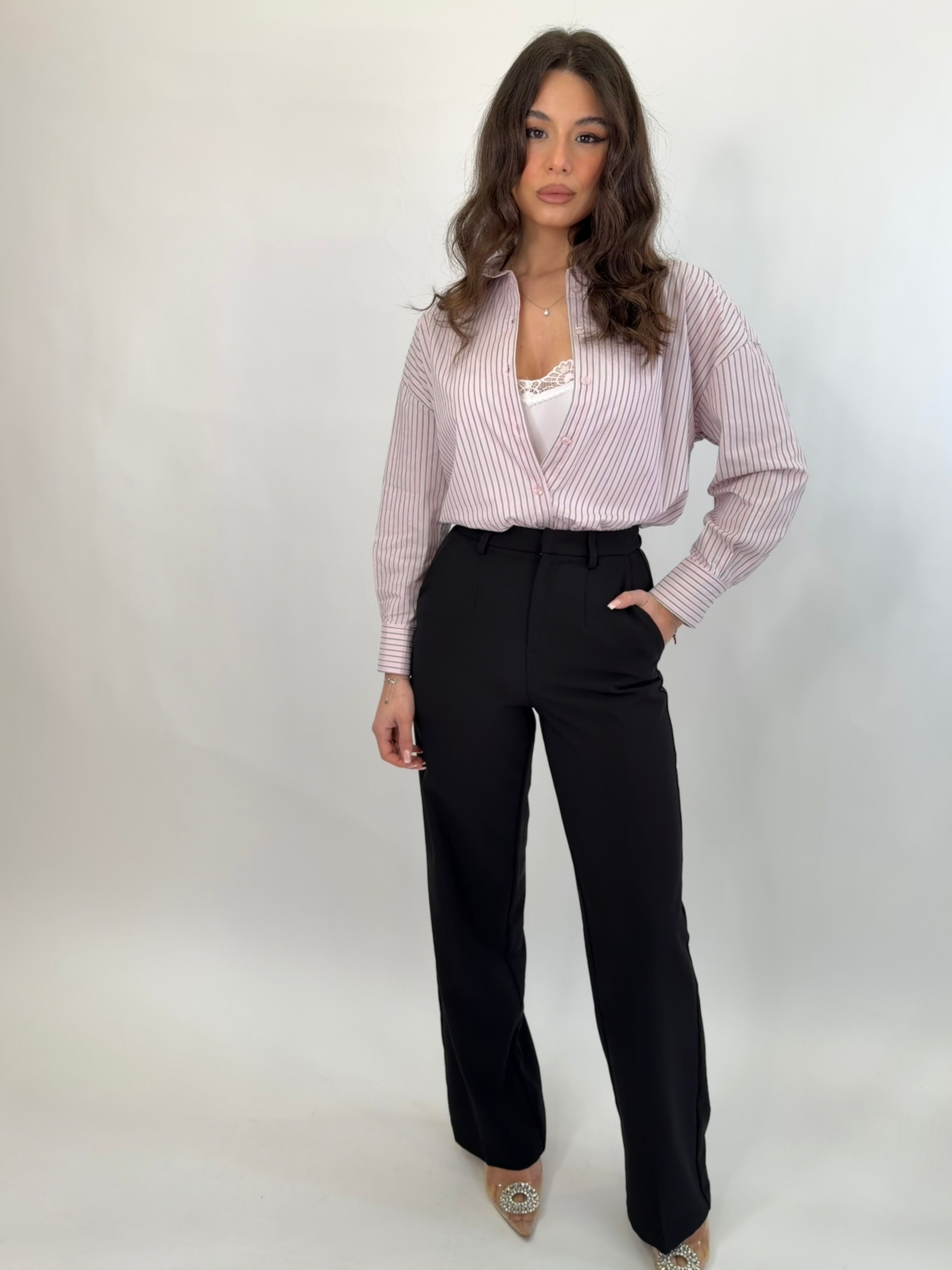 Camicia basic a righe