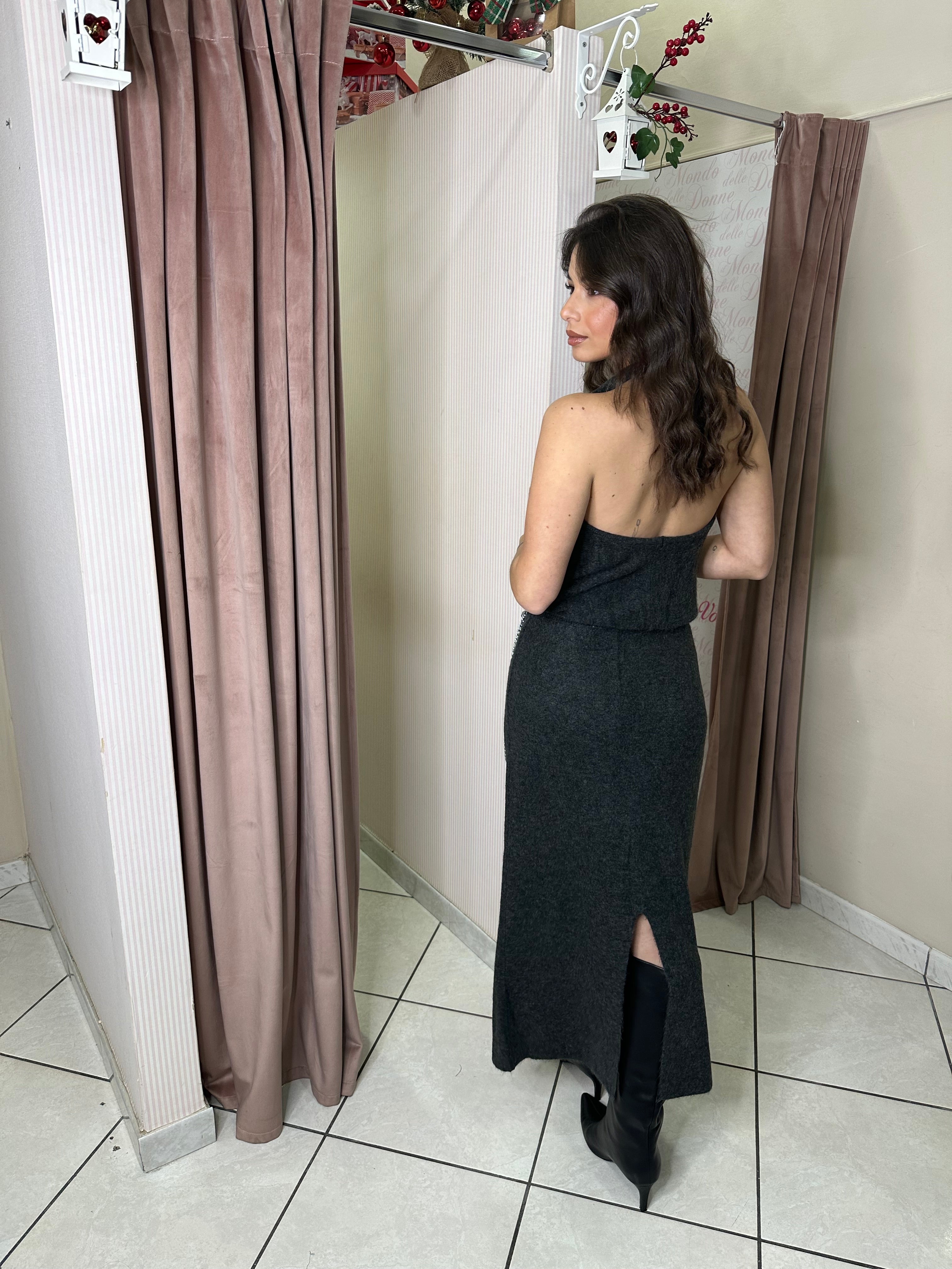 Coord set gonna e top in lana