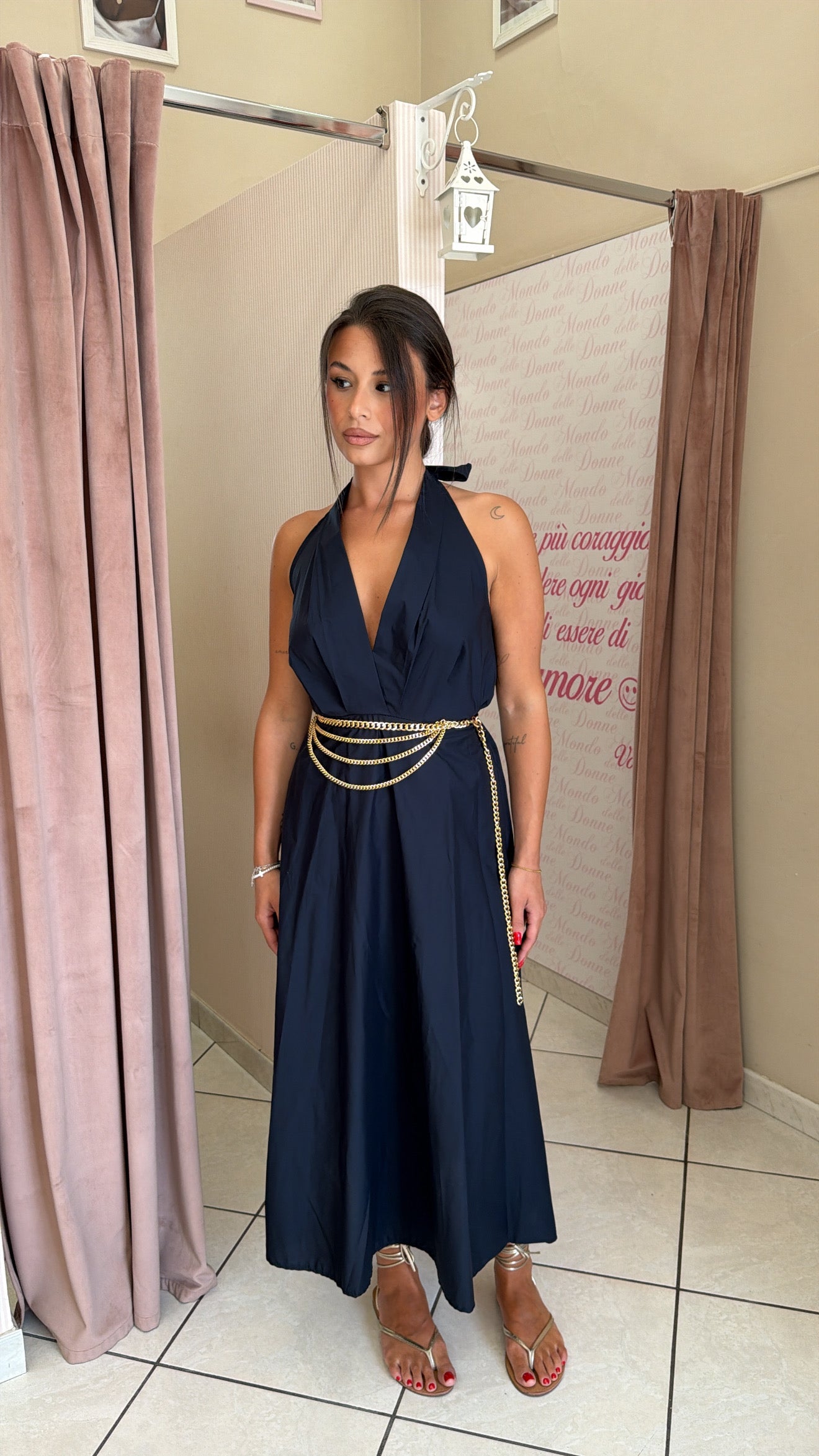 Vestito India midi in cotone