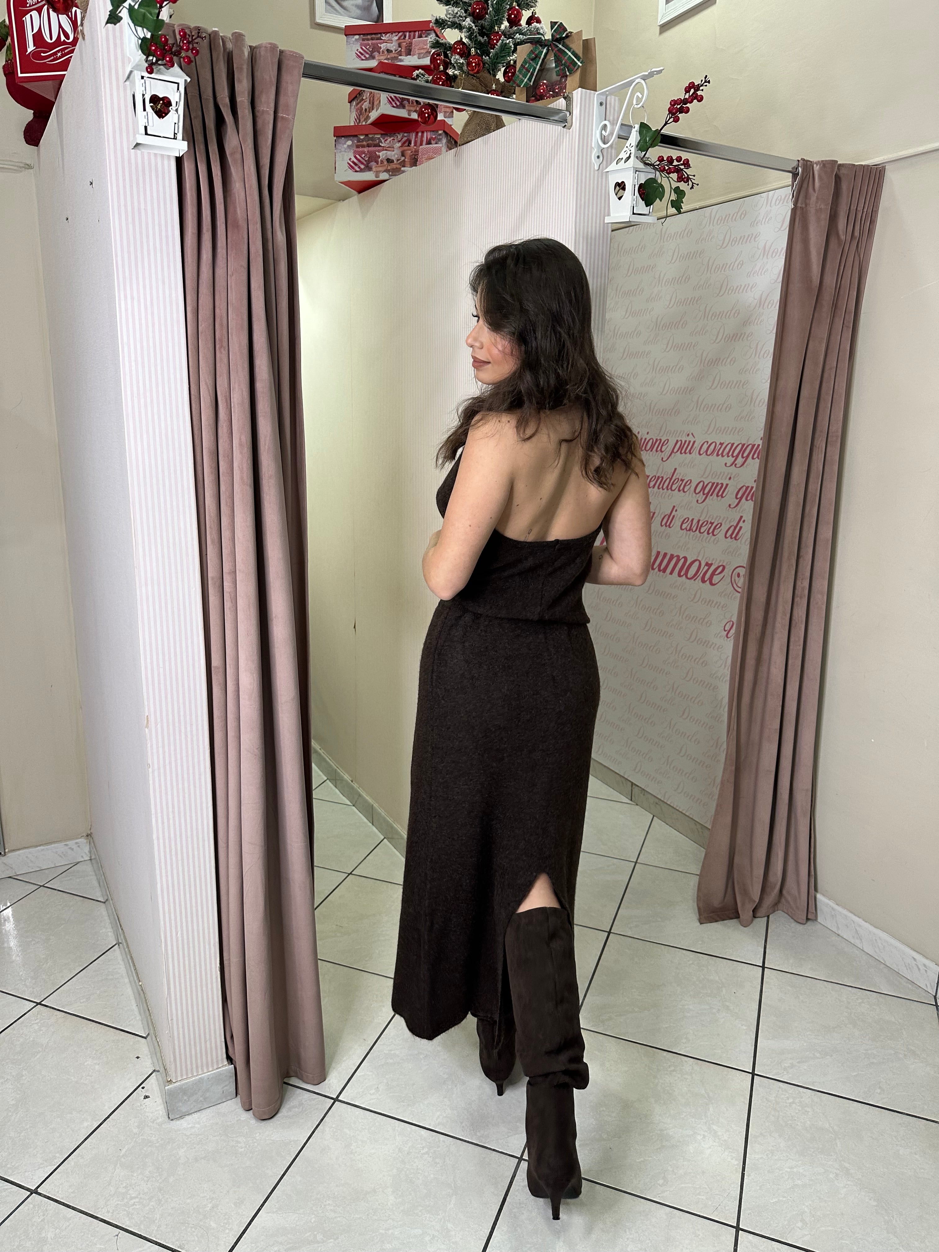 Coord set gonna e top in lana