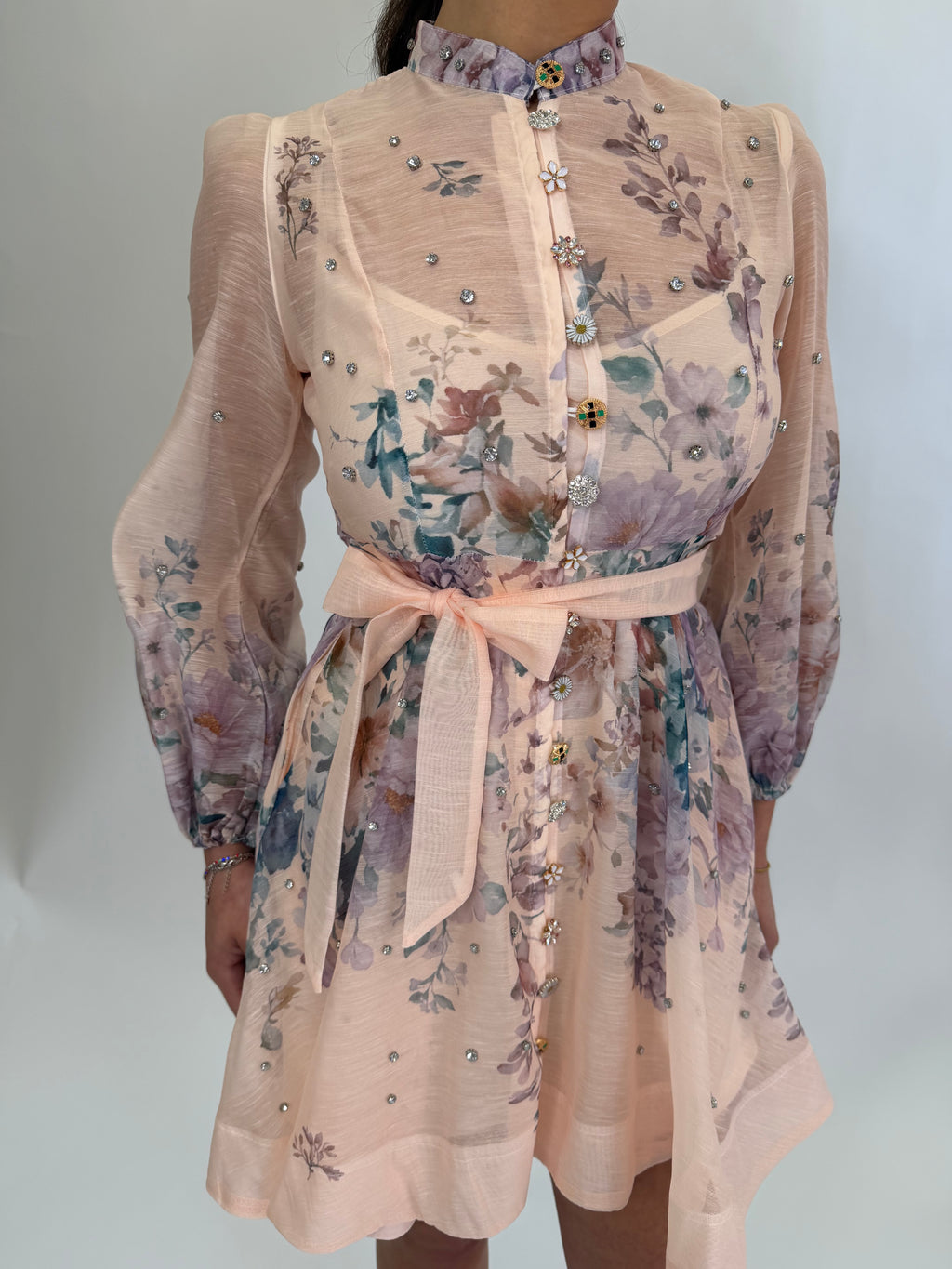 Vestito Ginevra con bottoni gioiello