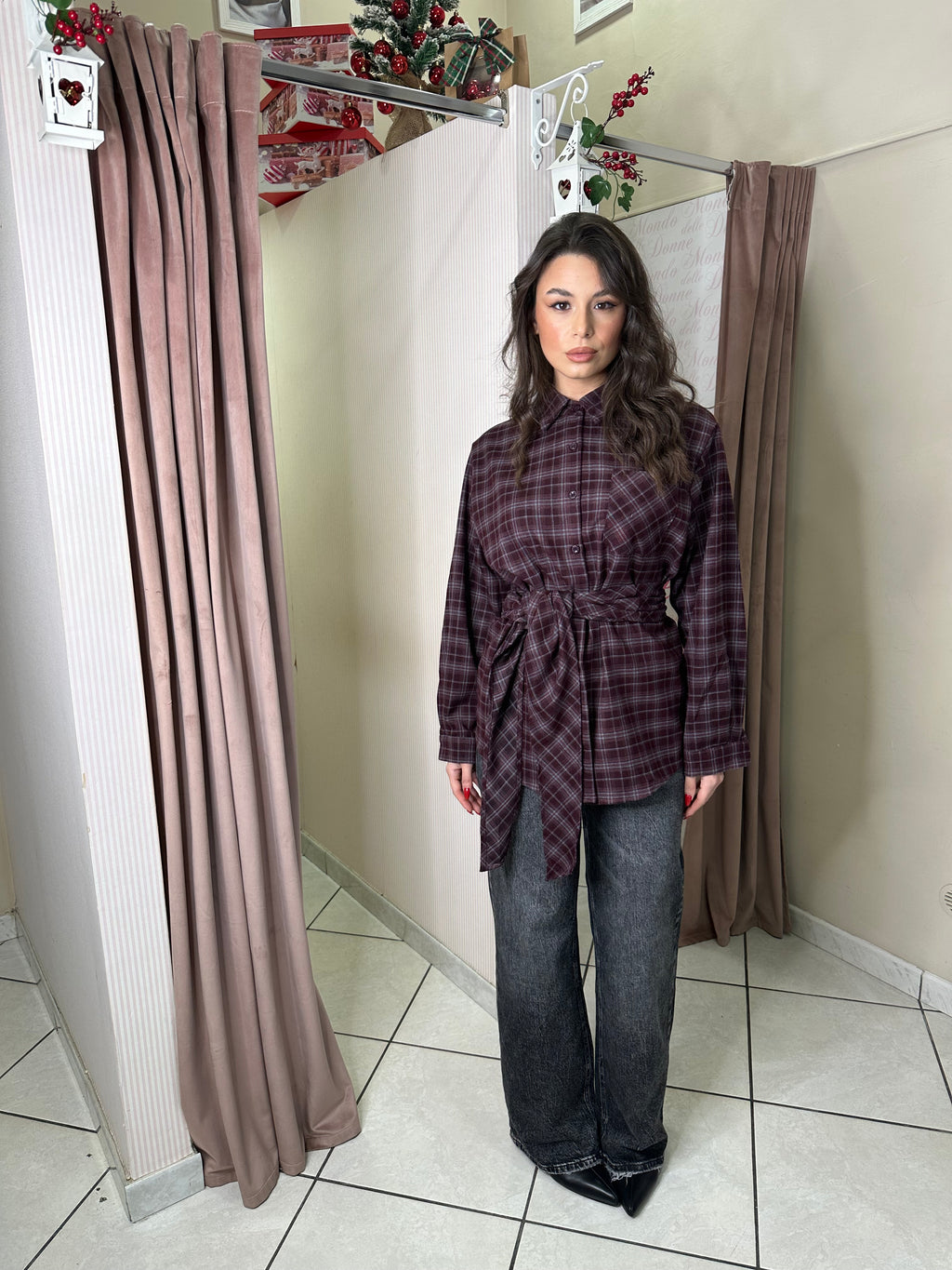 Camicia a quadri con fusciacca