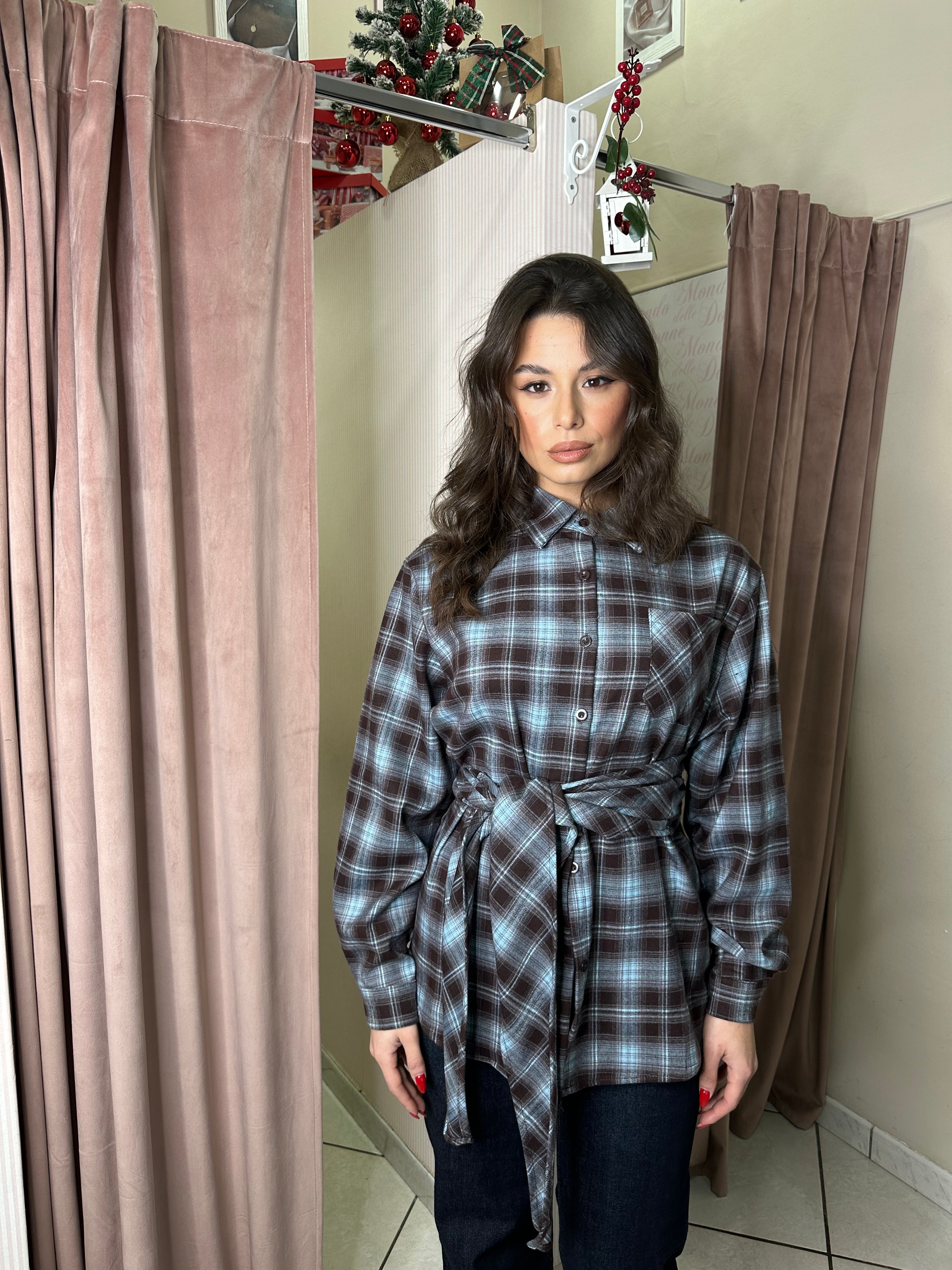 Camicia a quadri con fusciacca