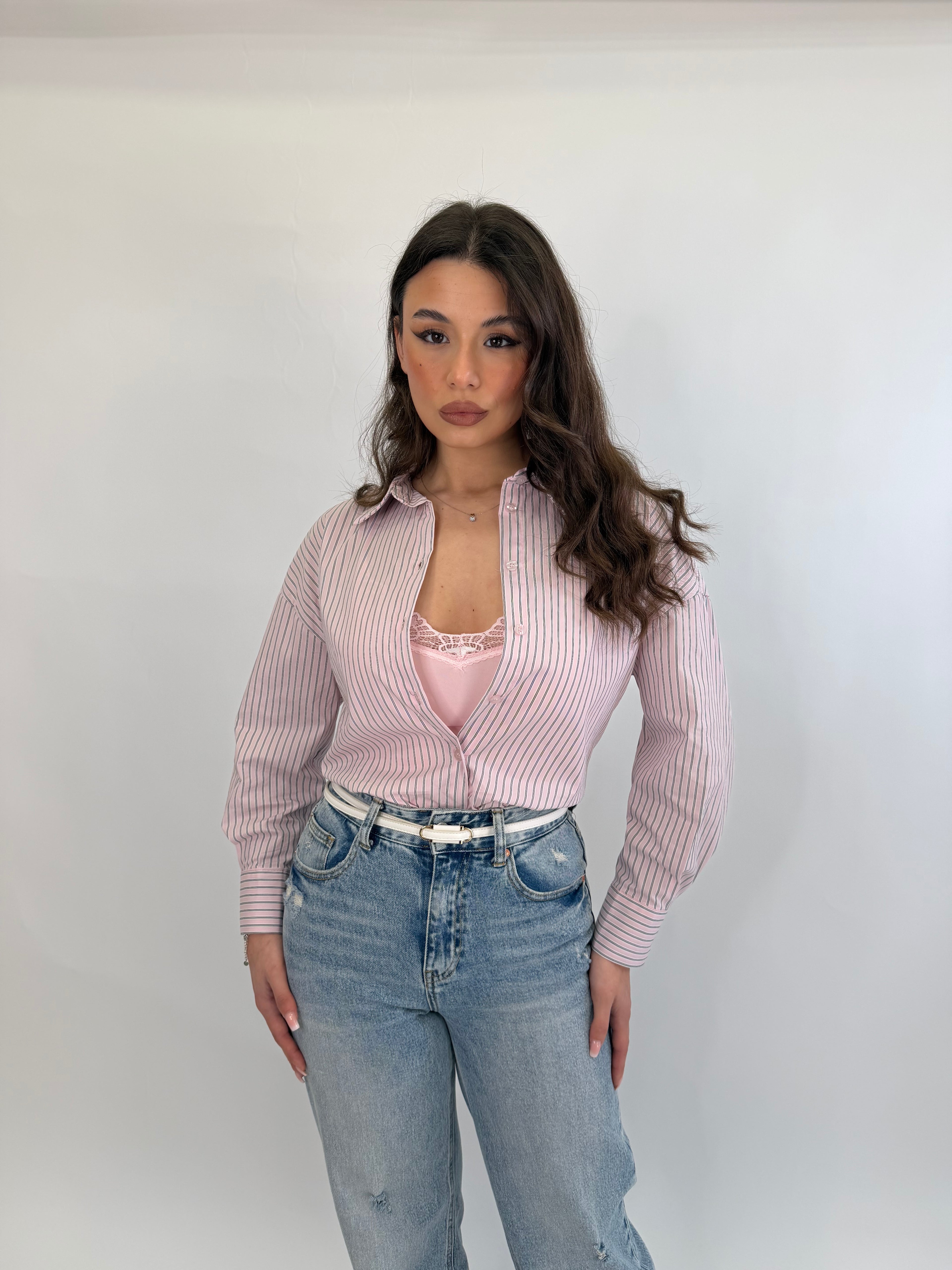 Camicia basic a righe