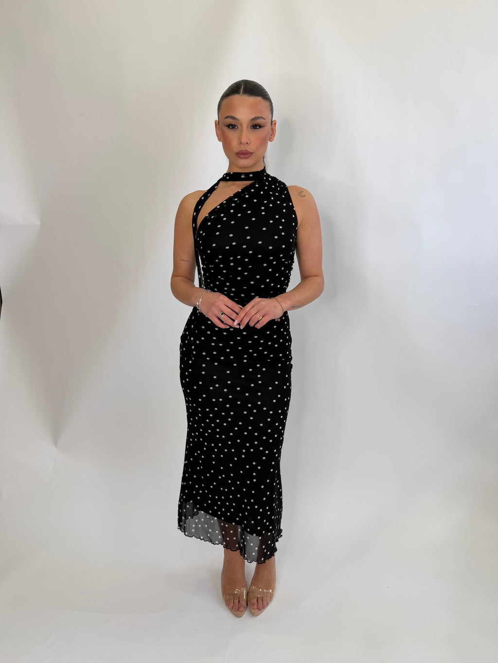 Vestito a pois midi