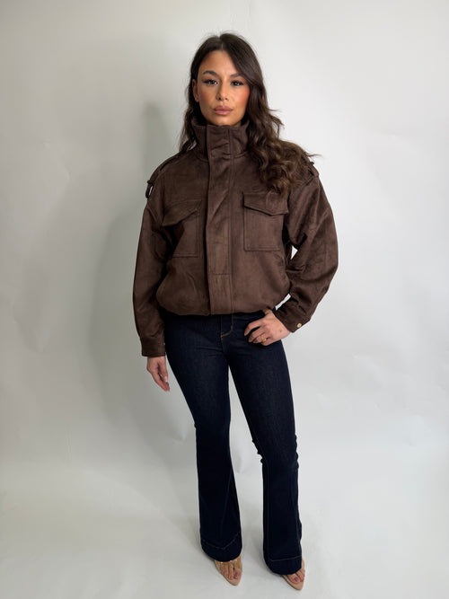 Bomber Leila marrone