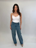 Jeans con cintura risvoltata