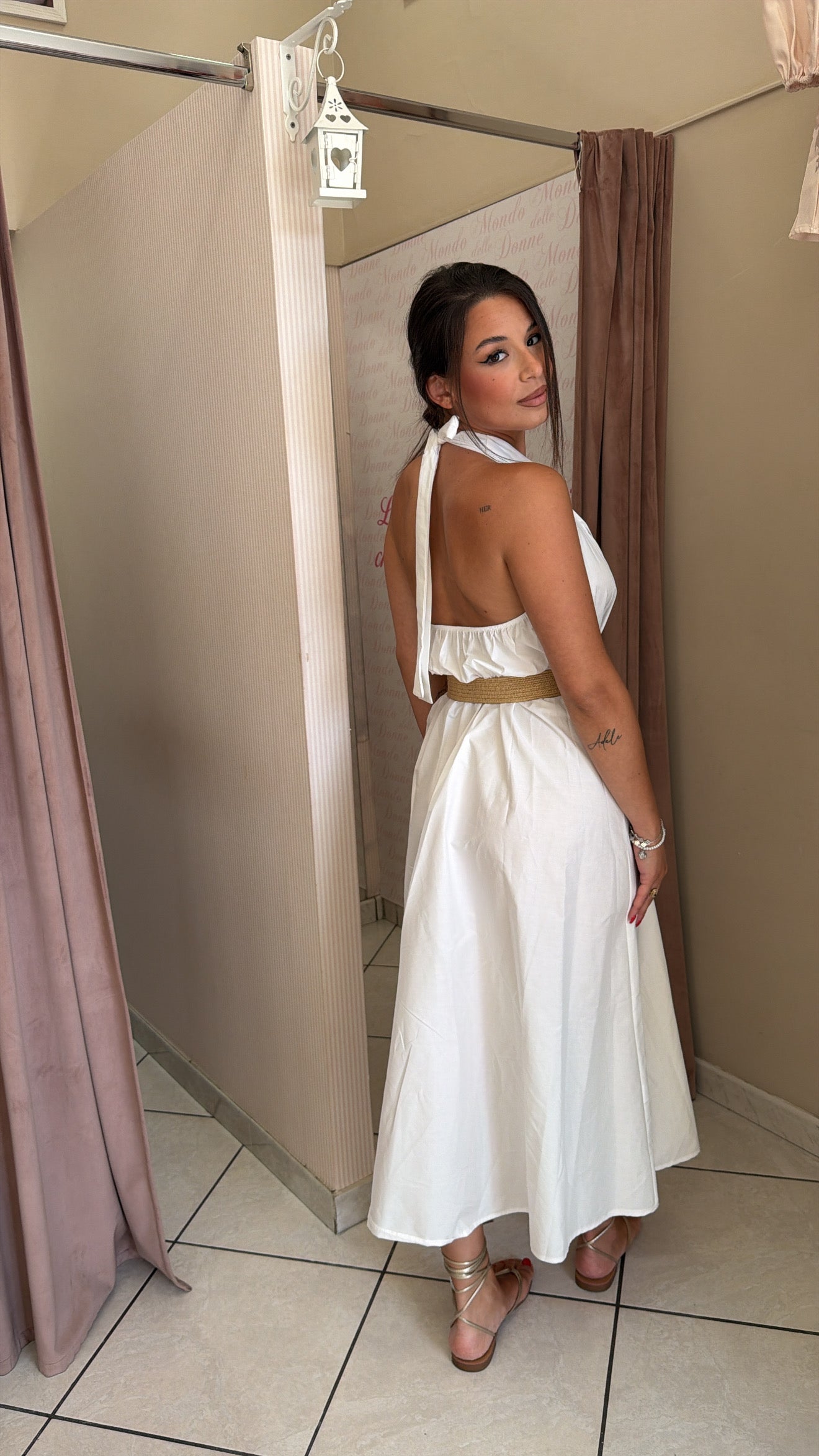 Vestito India midi in cotone
