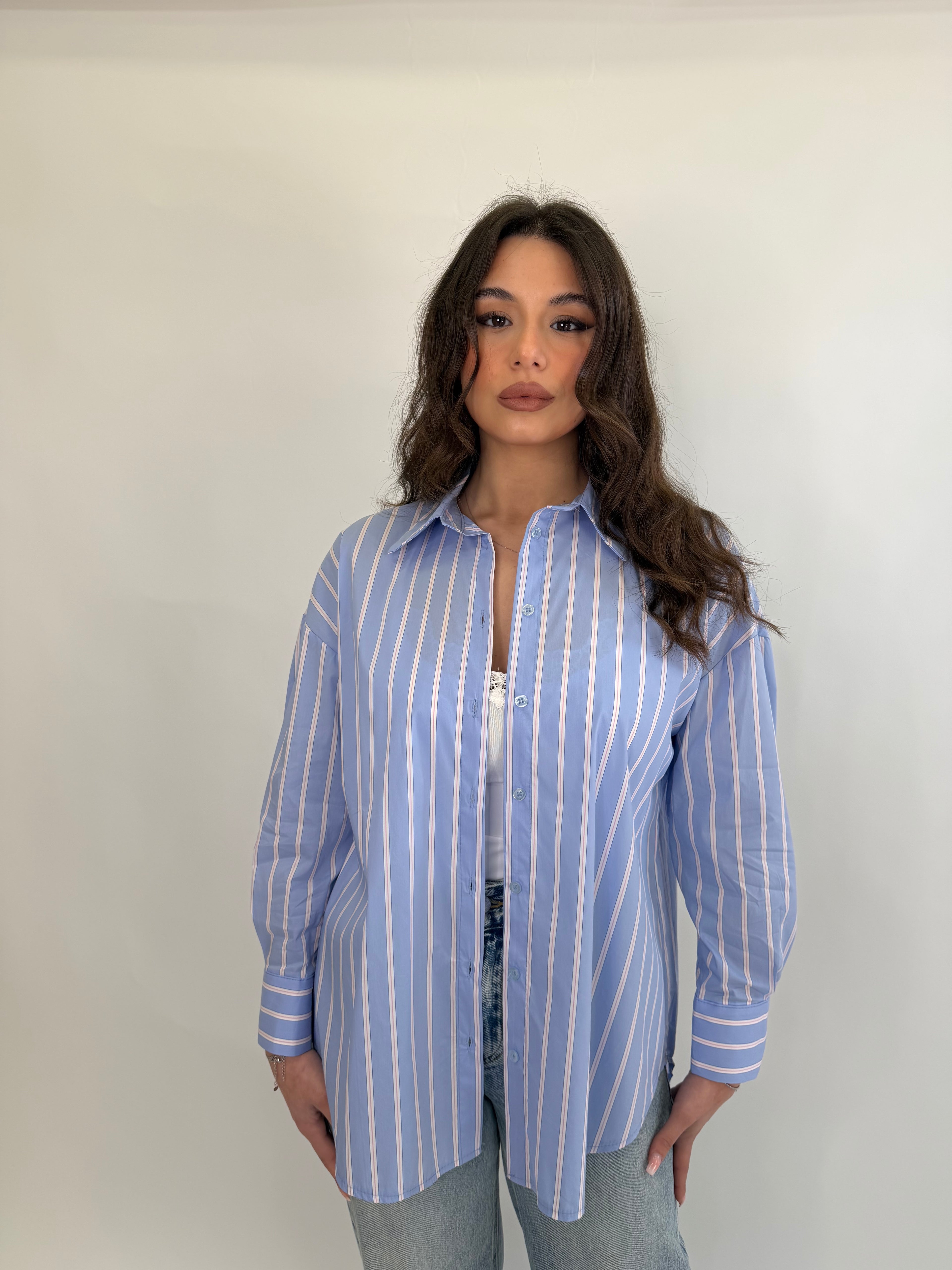 Camicia basic a righe