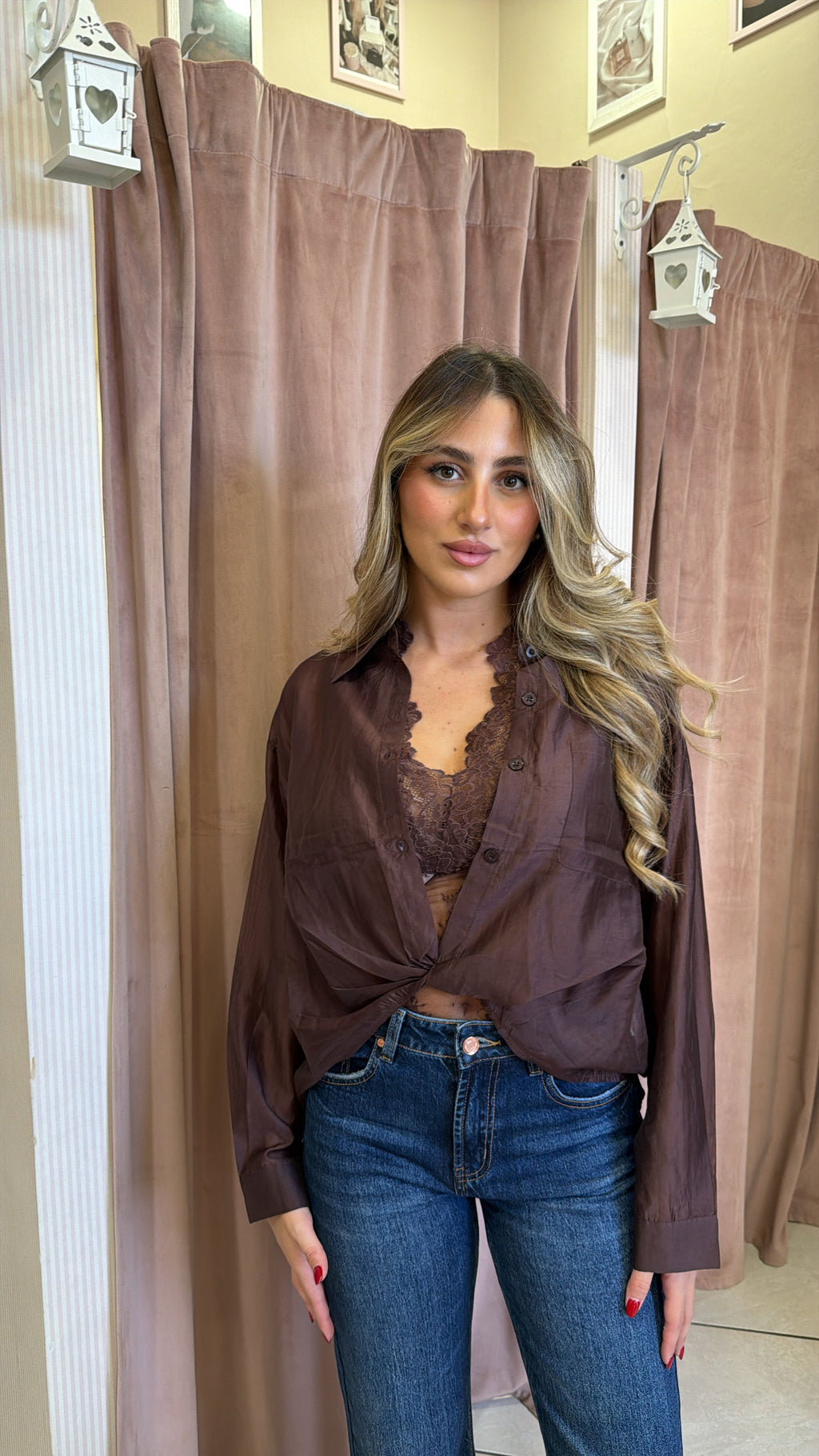 Camicia Chantilly semi velata