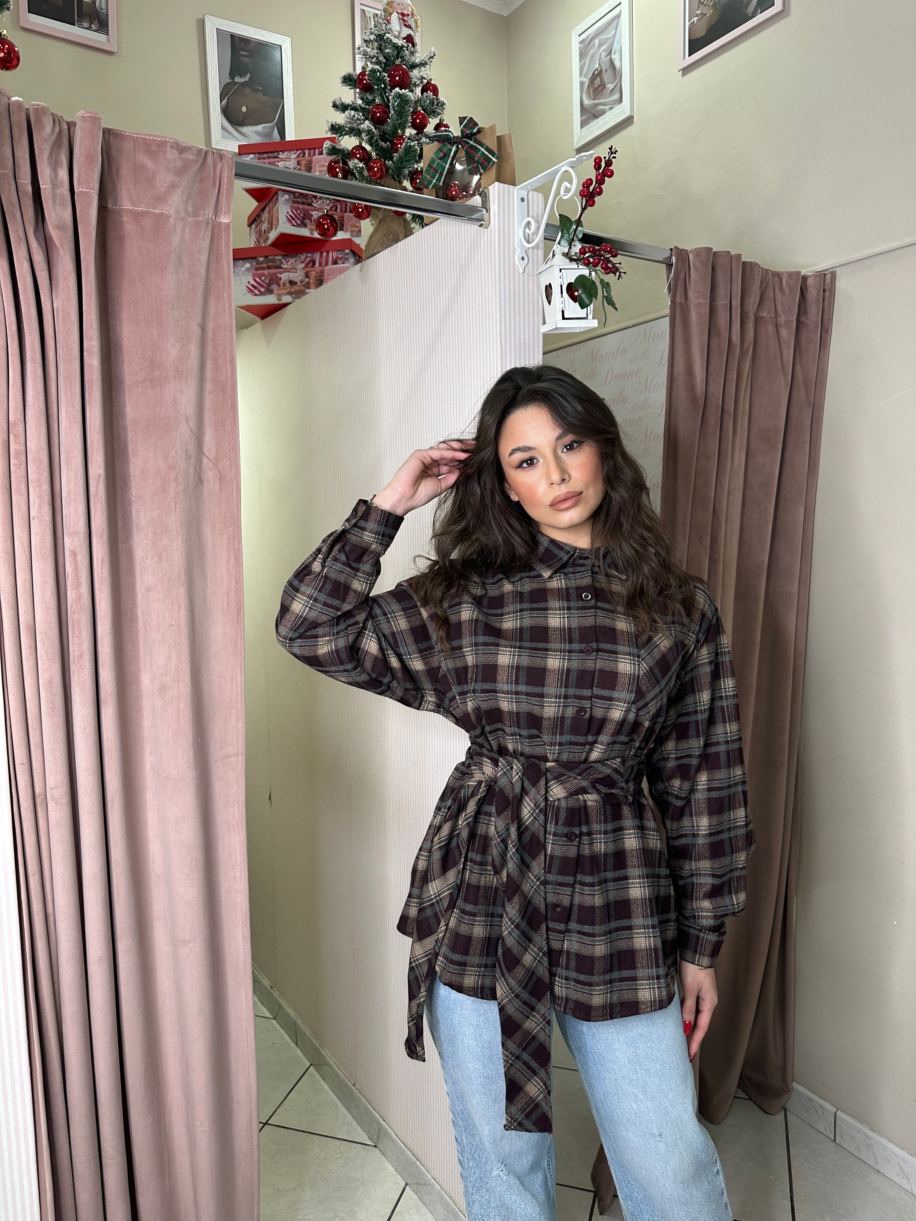 Camicia a quadri con fusciacca