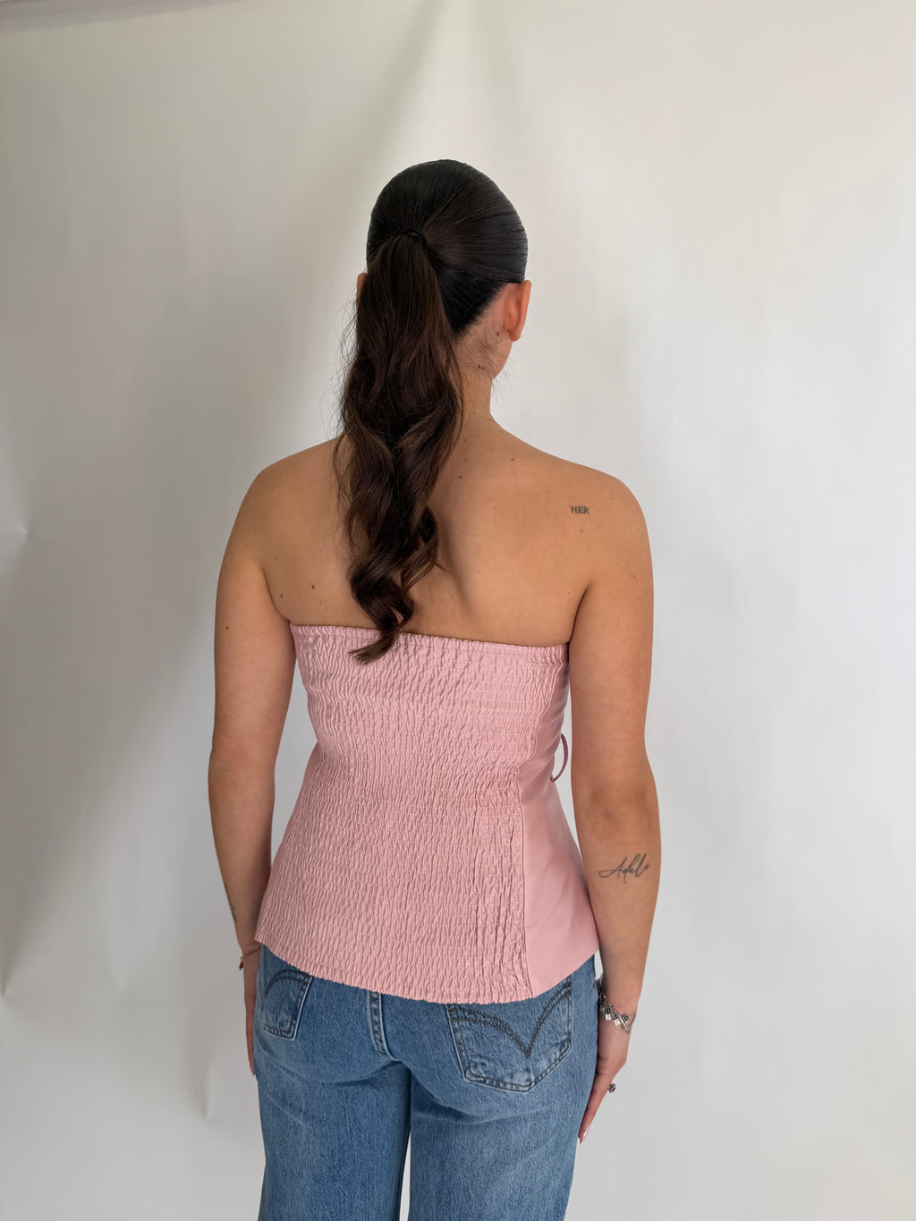 Top bustier  con bottoni