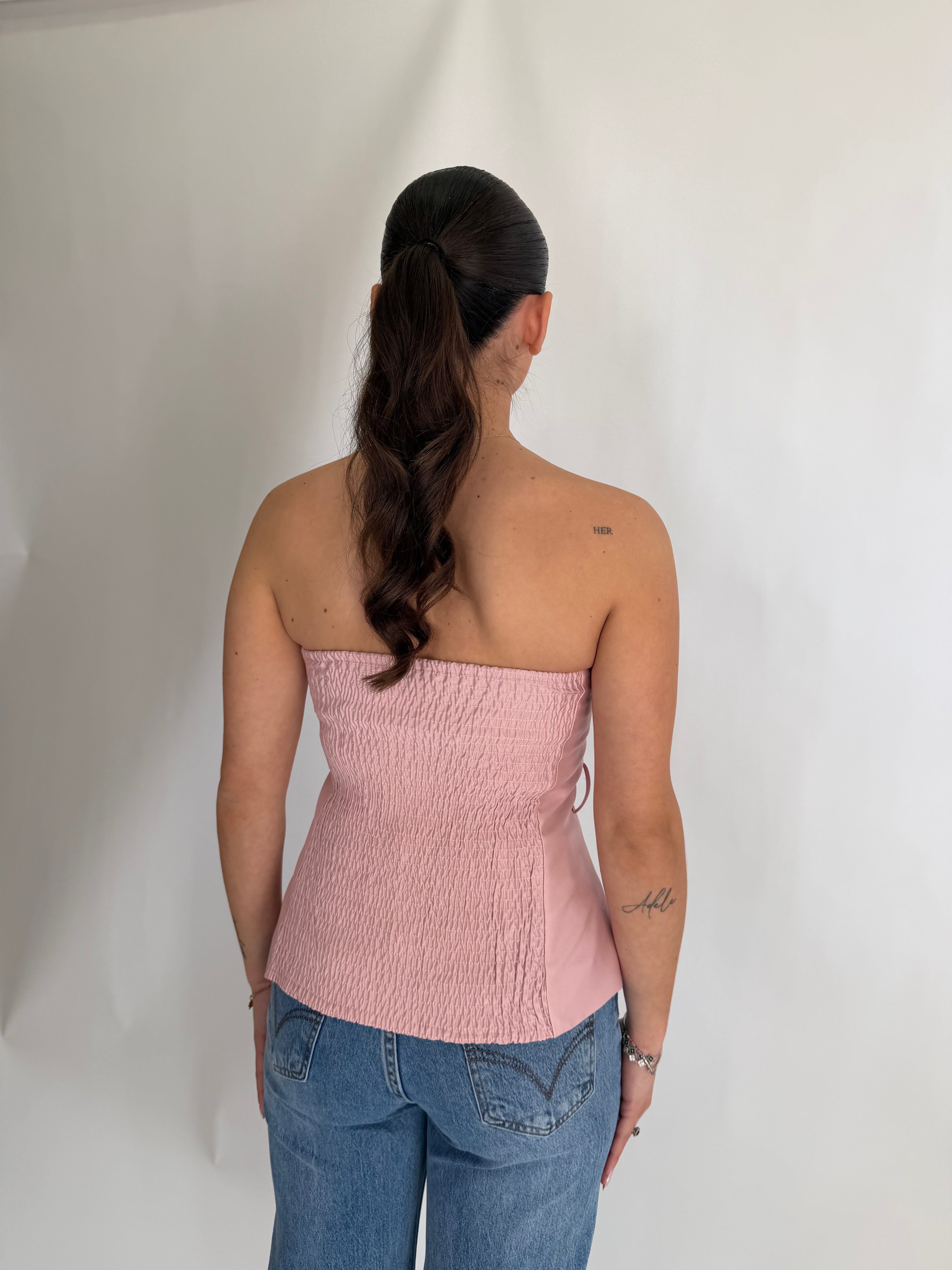 Top bustier  con bottoni