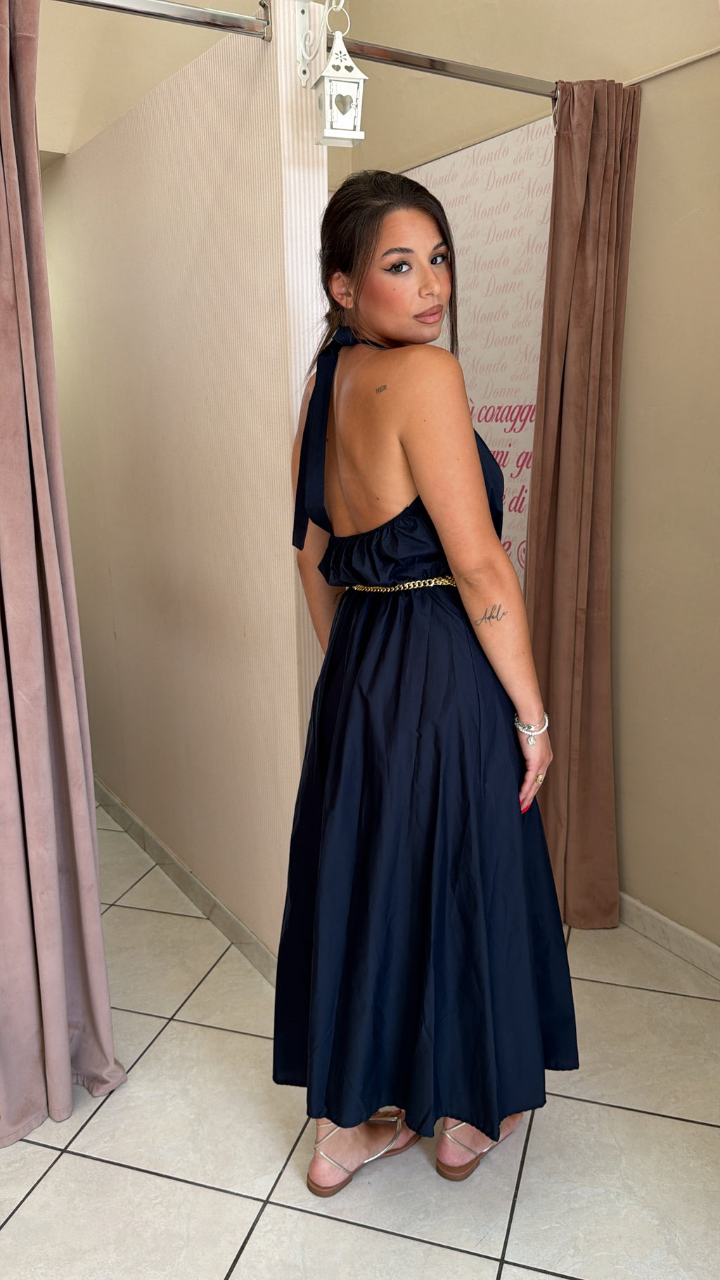 Vestito India midi in cotone