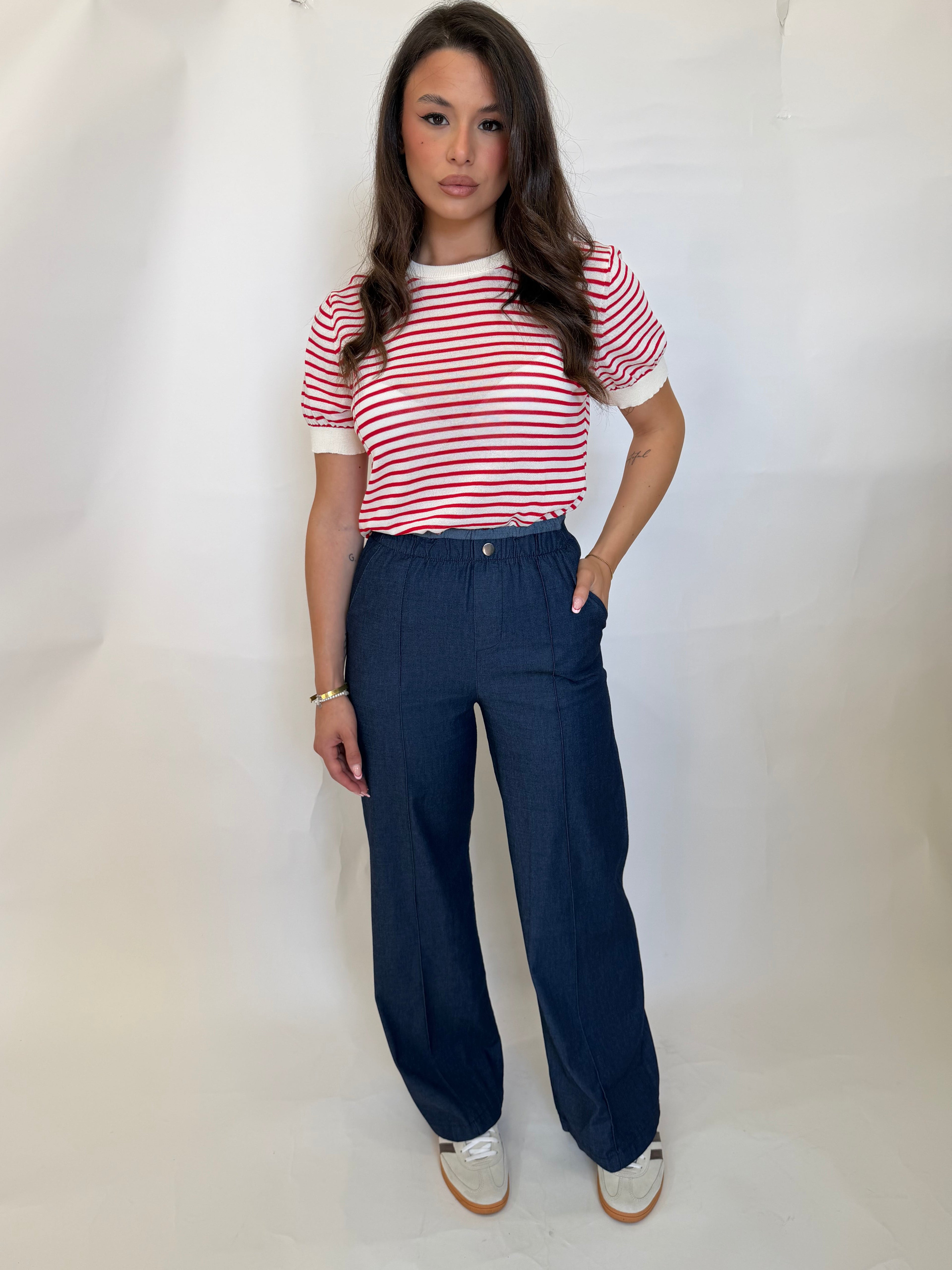 Pantalone Katia effetto denim