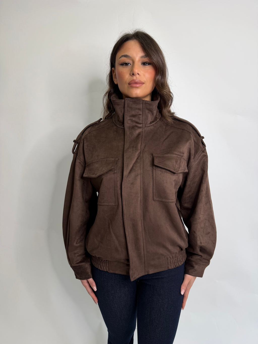 Bomber Leila marrone