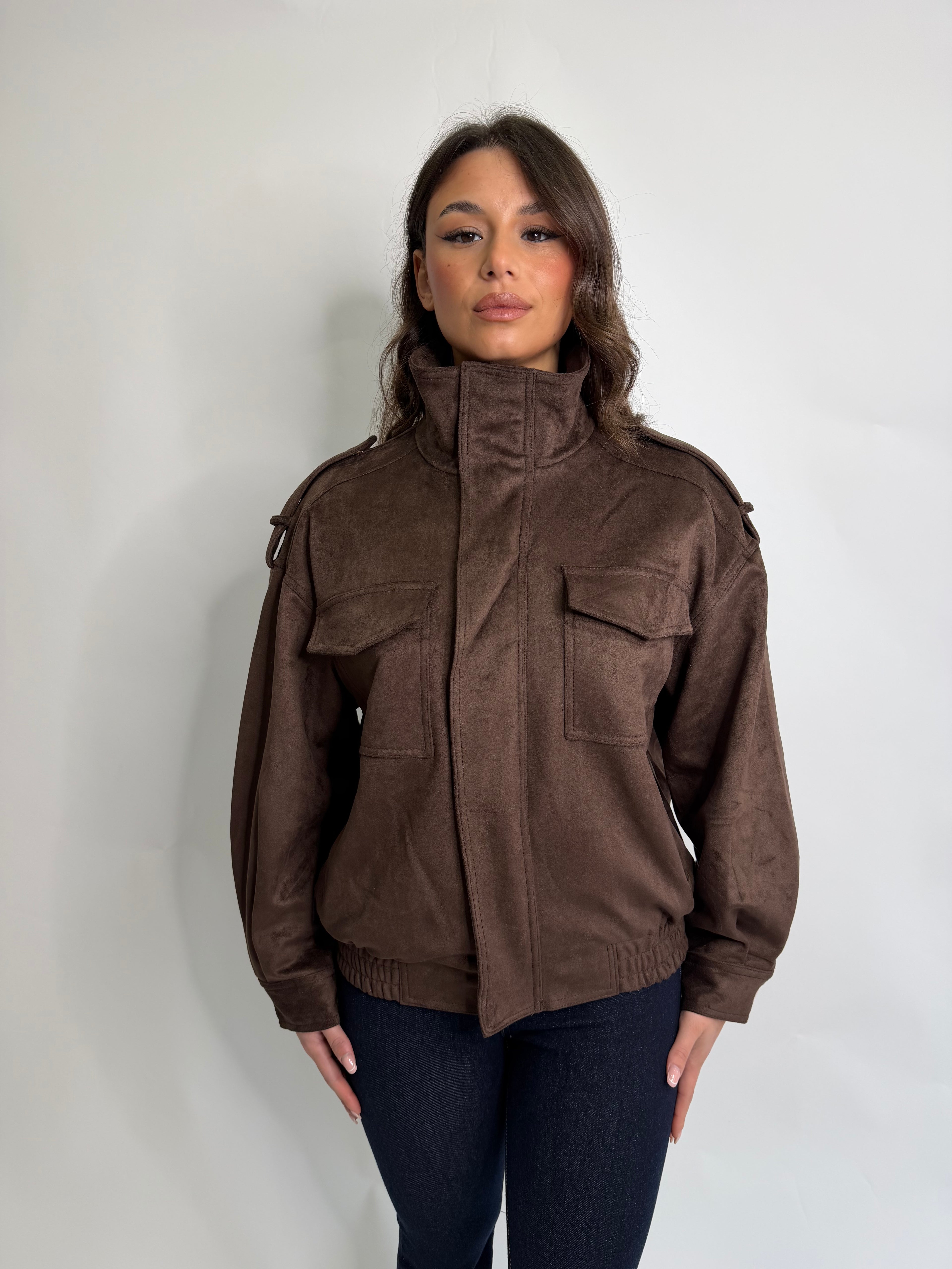 Bomber Leila marrone