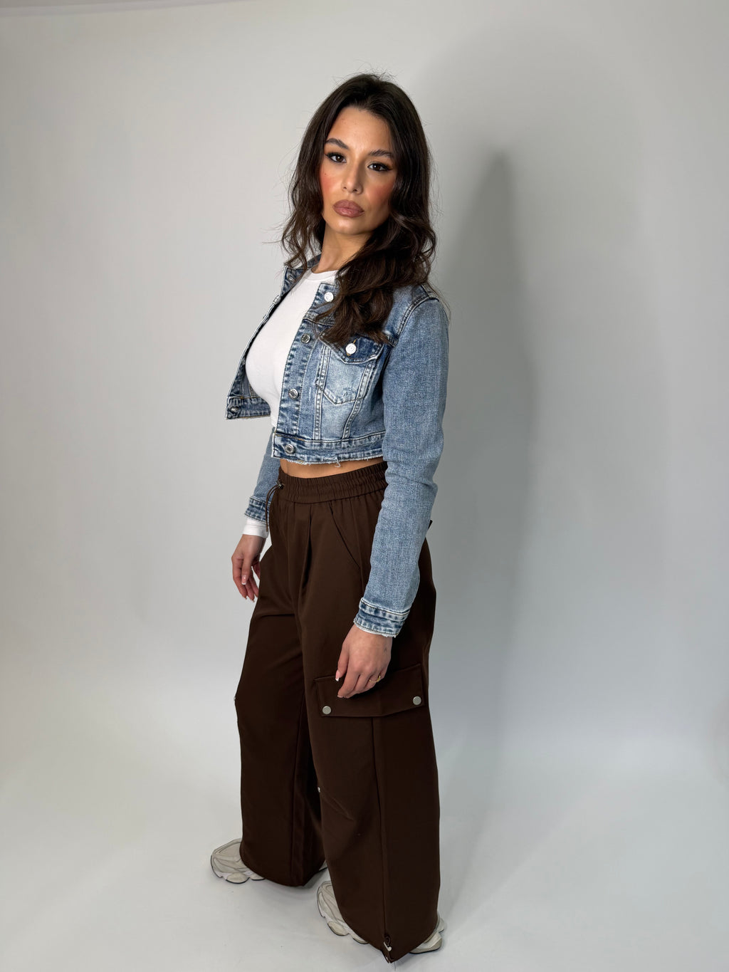 Pantalone cargo marrone