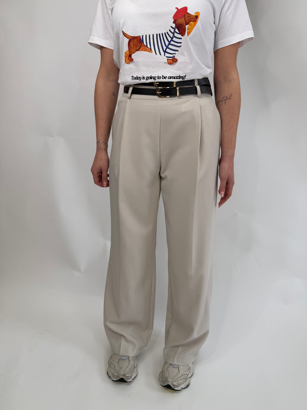 Pantaloni Sandra doppia cintura