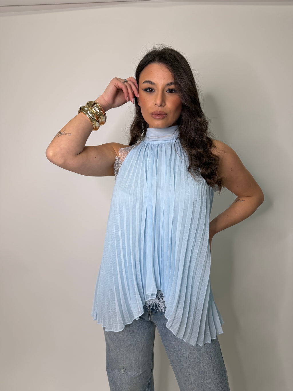 Blusa Ivonne plisettata