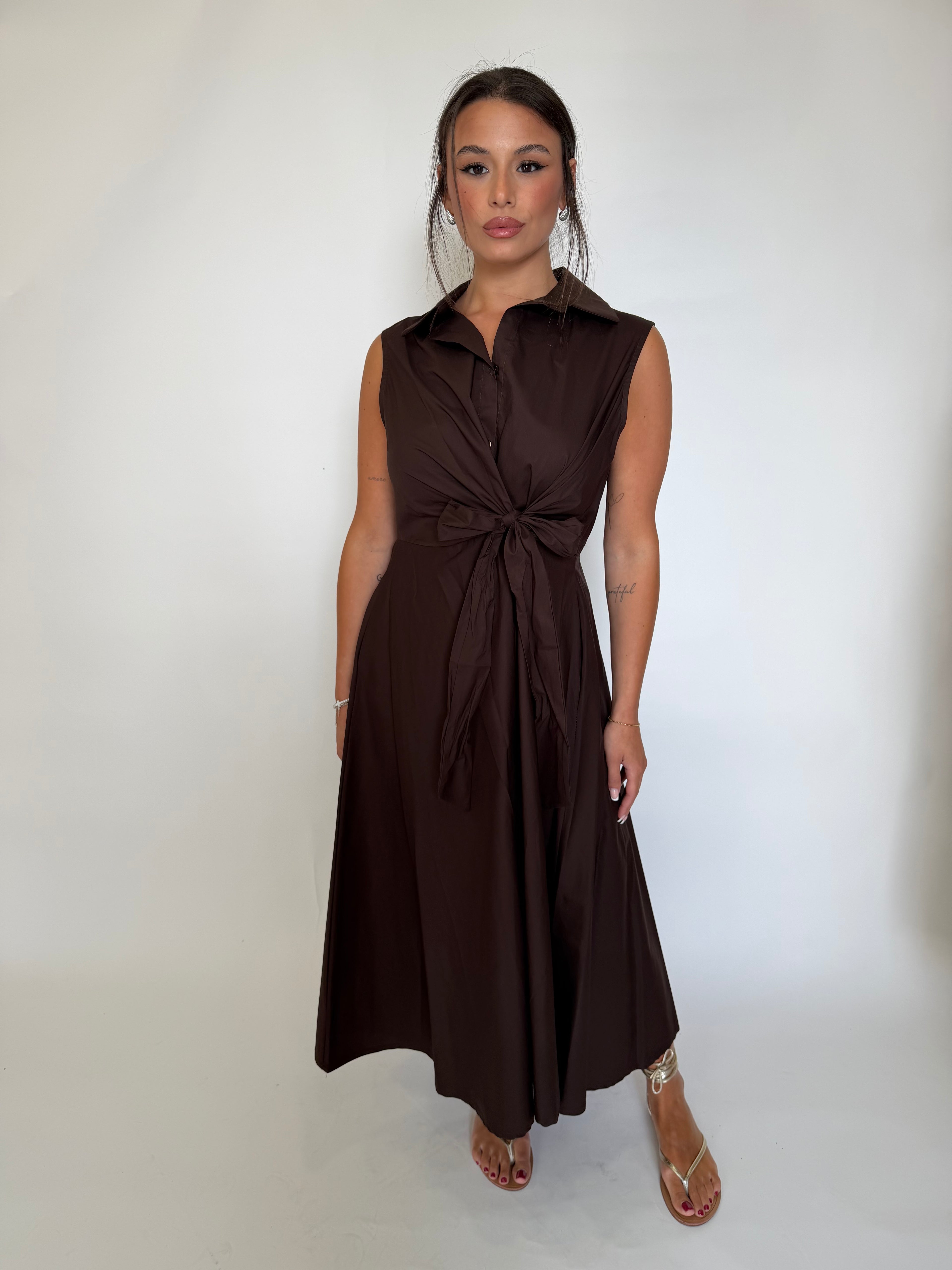 Vestito midi in cotone