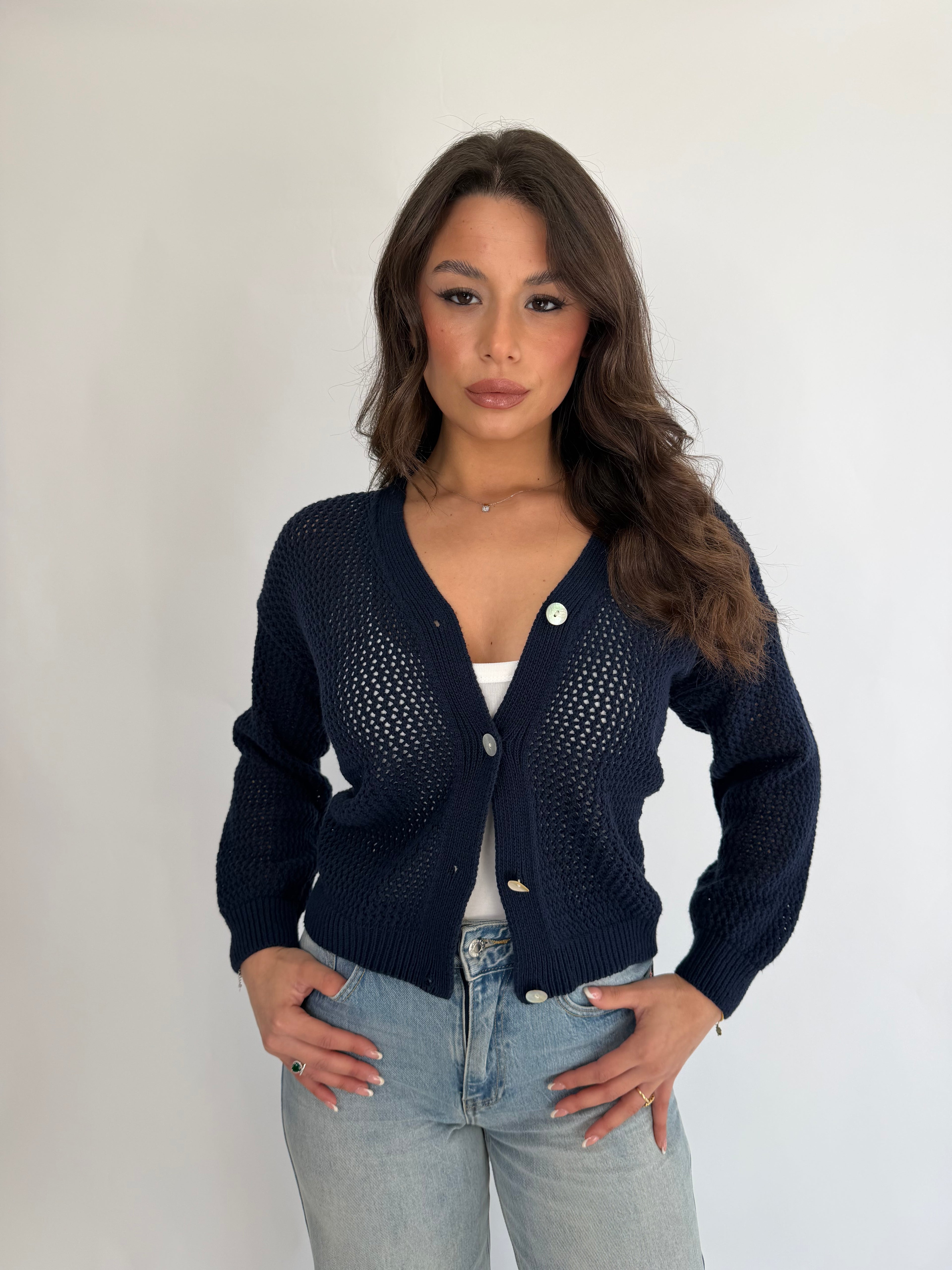 Cardigan traforato