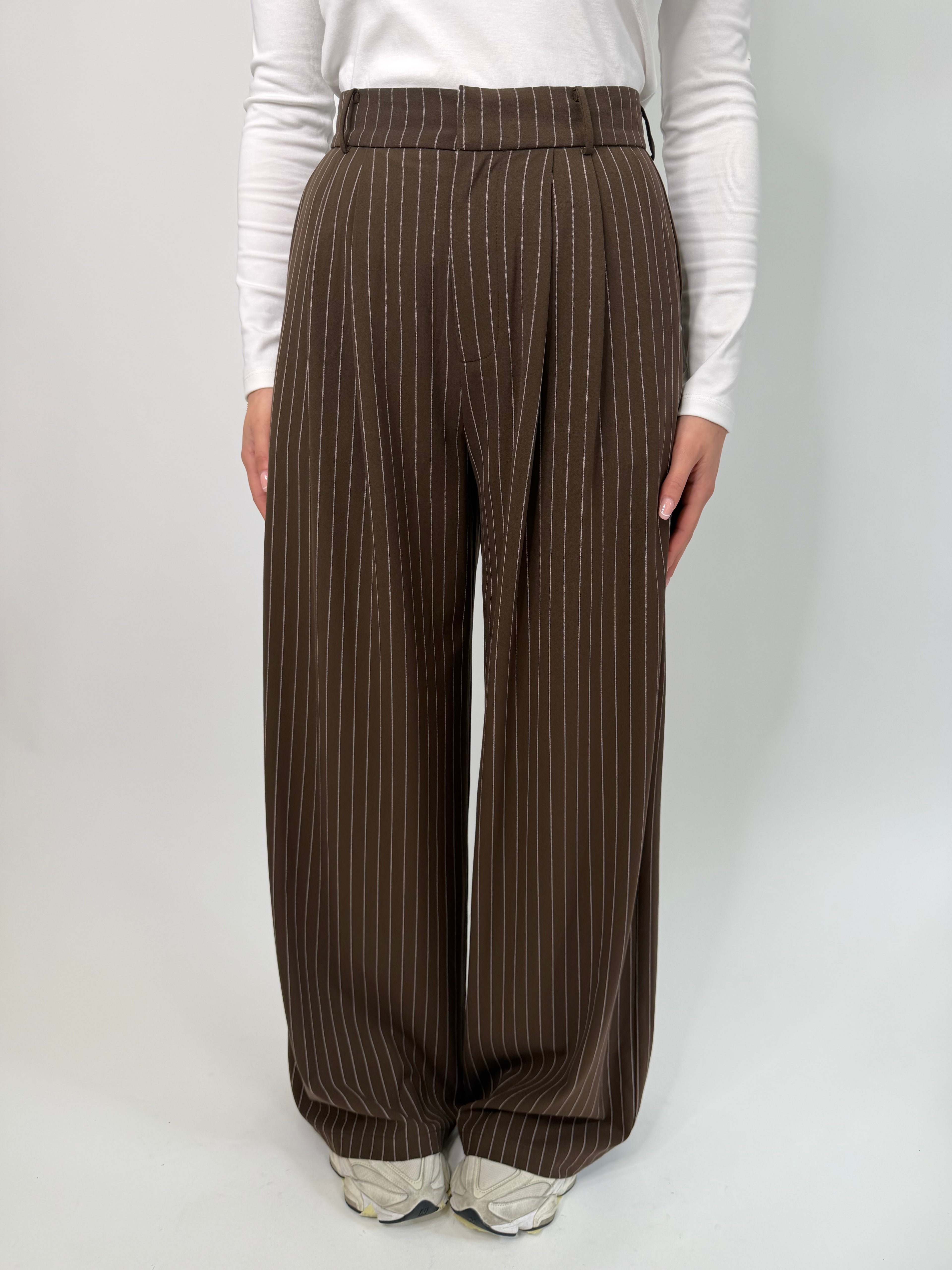 Pantaloni gessati Lumina