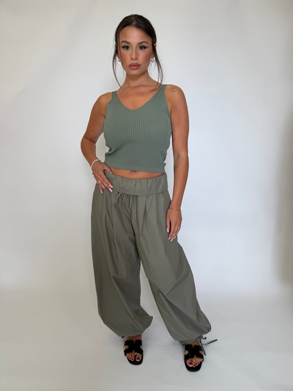 Pantaloni Just west in cotone