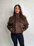 Bomber Leila marrone
