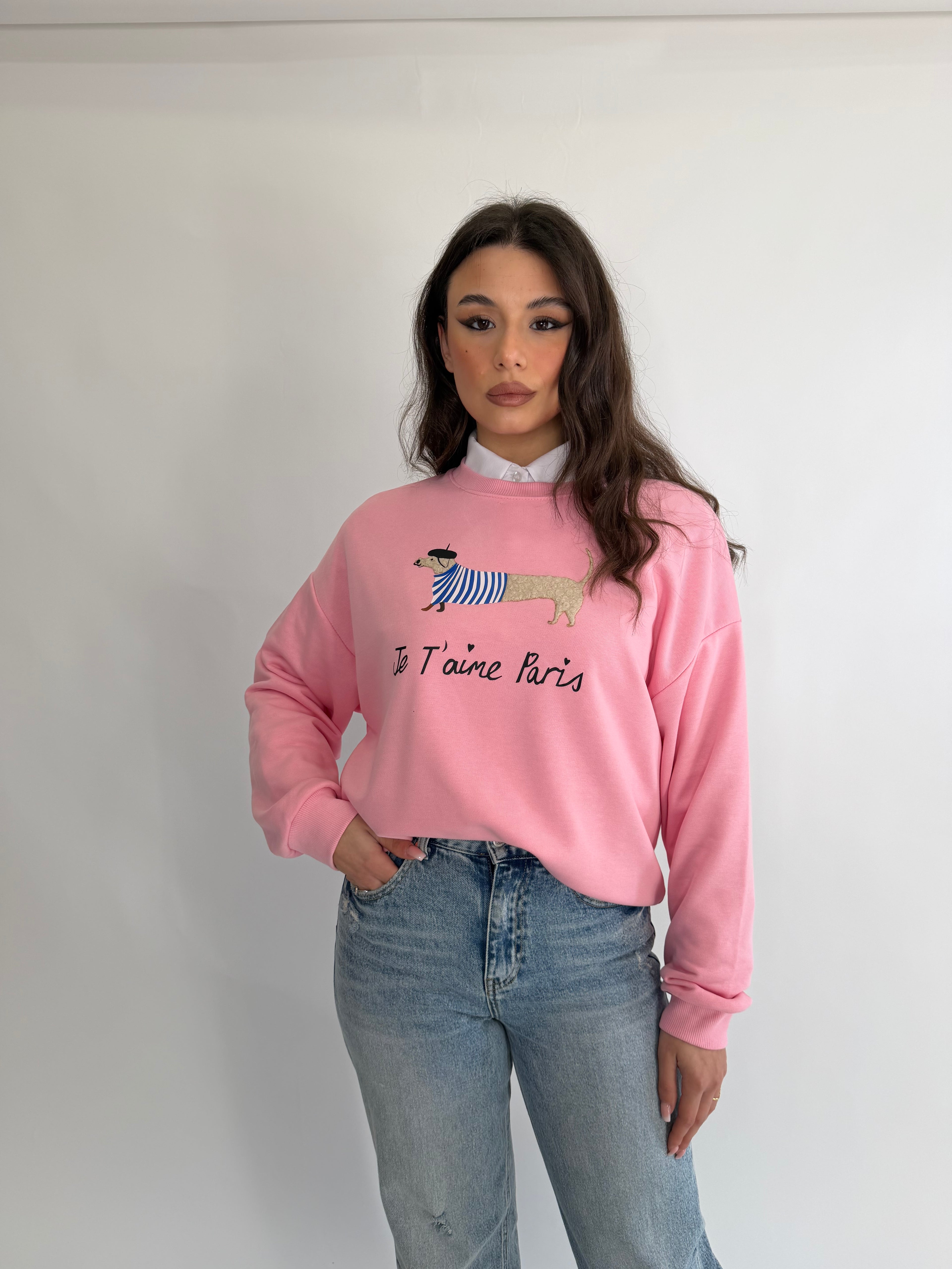 Felpa casual bassotto