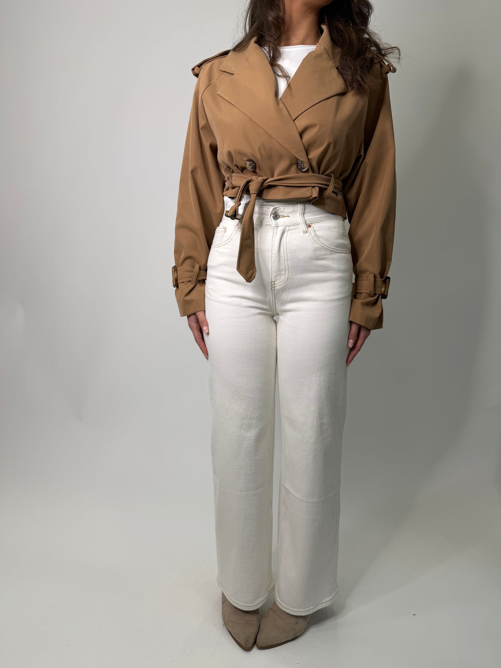 Jeans wide leg bianco
