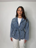 Giacca di jeans Helena con cintura