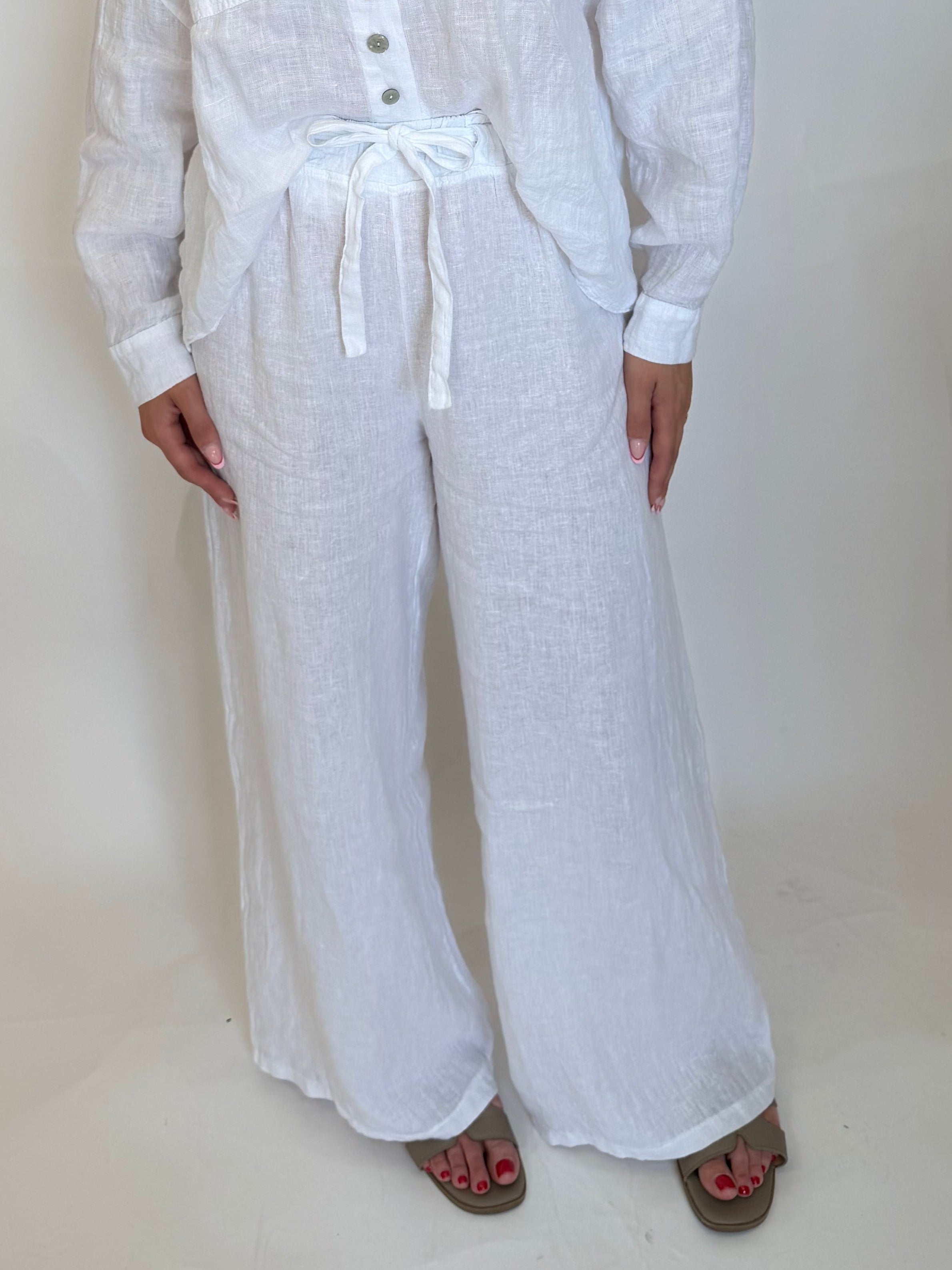 Pantaloni Capri in lino