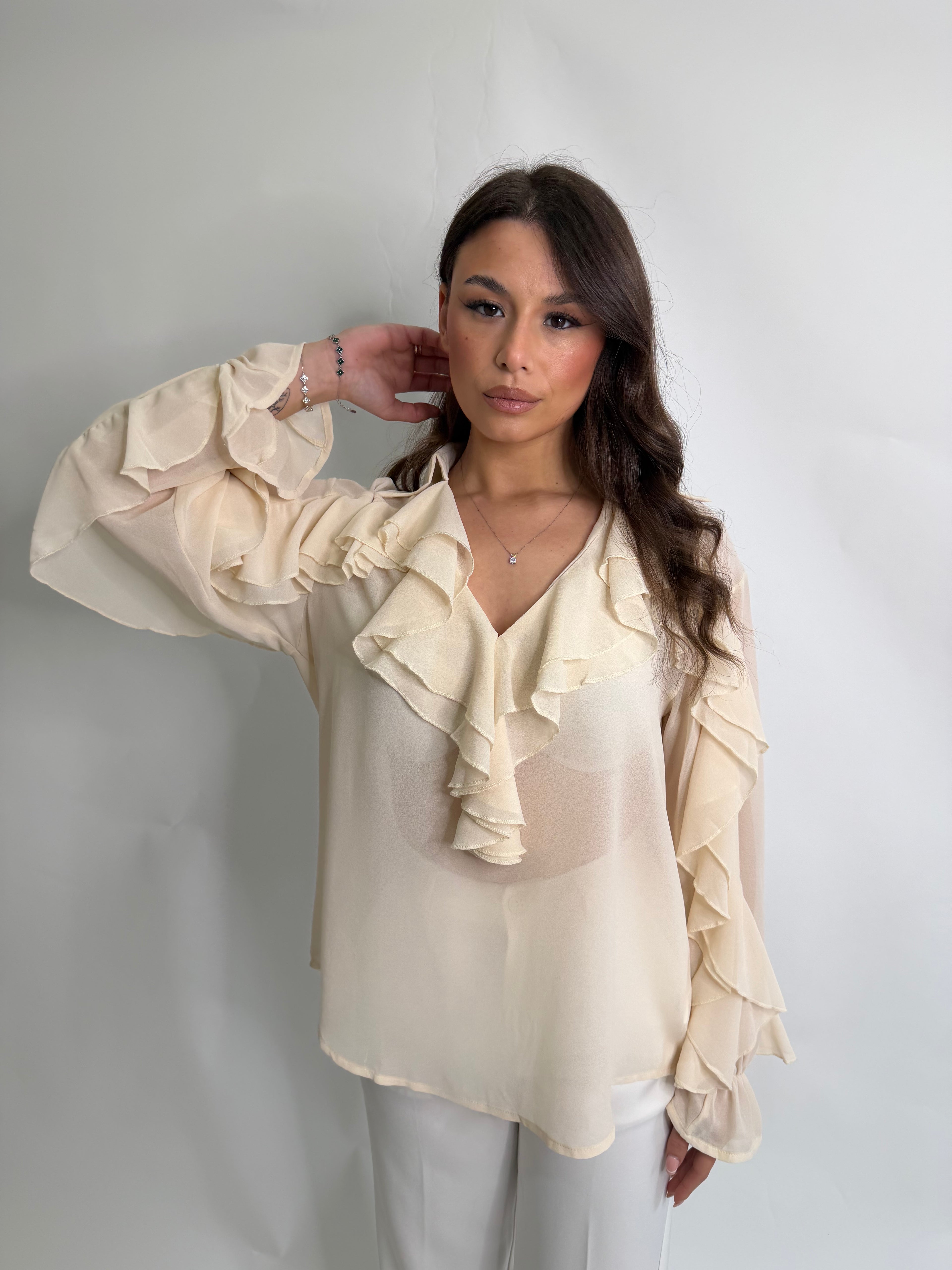 Camicia Anna con volant