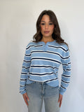Maglia a righe con bottoni