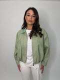 Giacca bomber Sheila a quadri verde