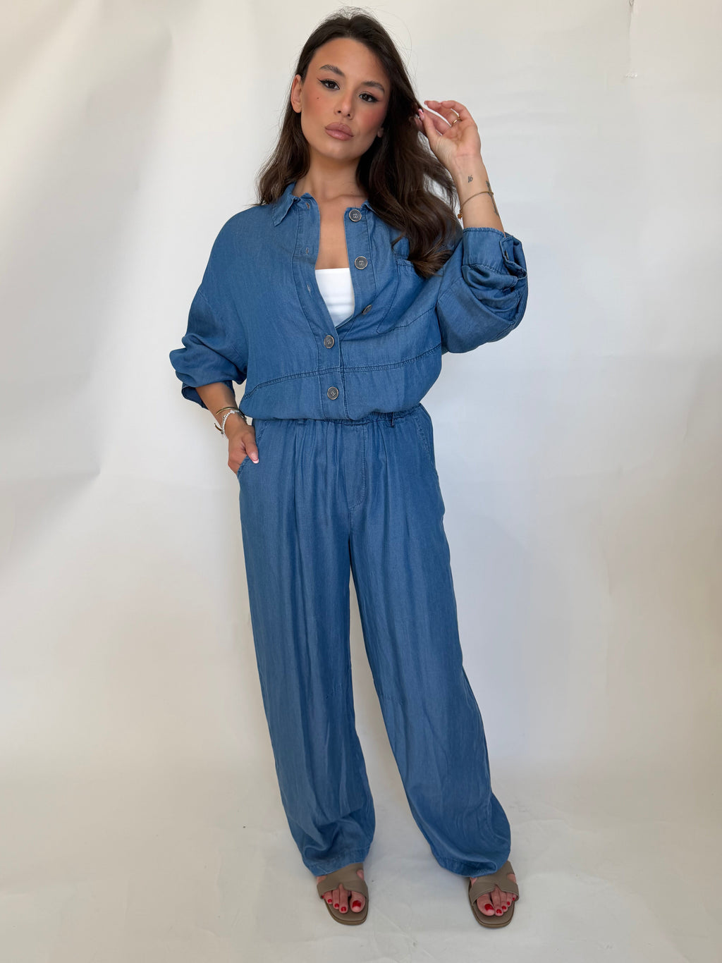 Coordinato Asha effetto denim